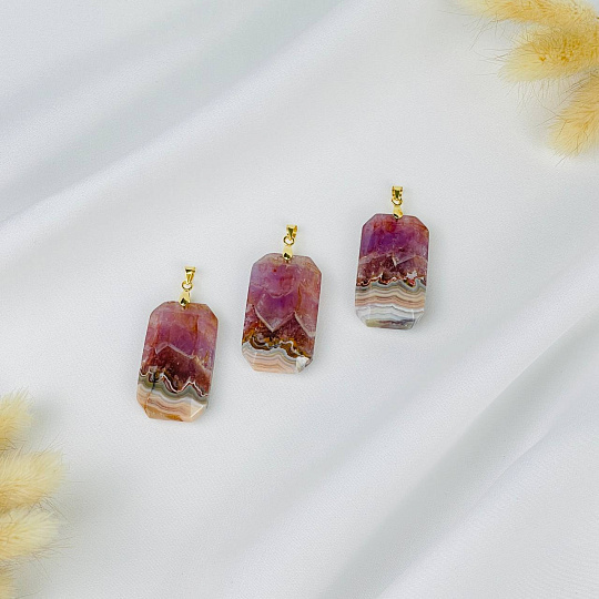 Кулон из Аметиста с Агатом, Артикул: 117941 - изображение товара №1