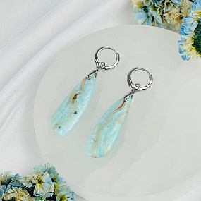 Серьги из карибского Кальцита, Артикул: 118312 - изображение товара №2