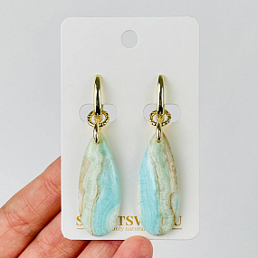 Серьги из карибского Кальцита