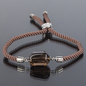 Браслет регулируемый с камнем Раухтопаз, Артикул: 081183 - изображение товара №1