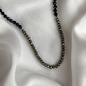 Бусы из Шпинели и Пирита огранка, Артикул: 094388 - изображение товара №2