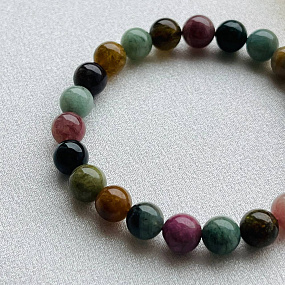 Браслет из Турмалина микс, Артикул: 078966 - изображение товара №3