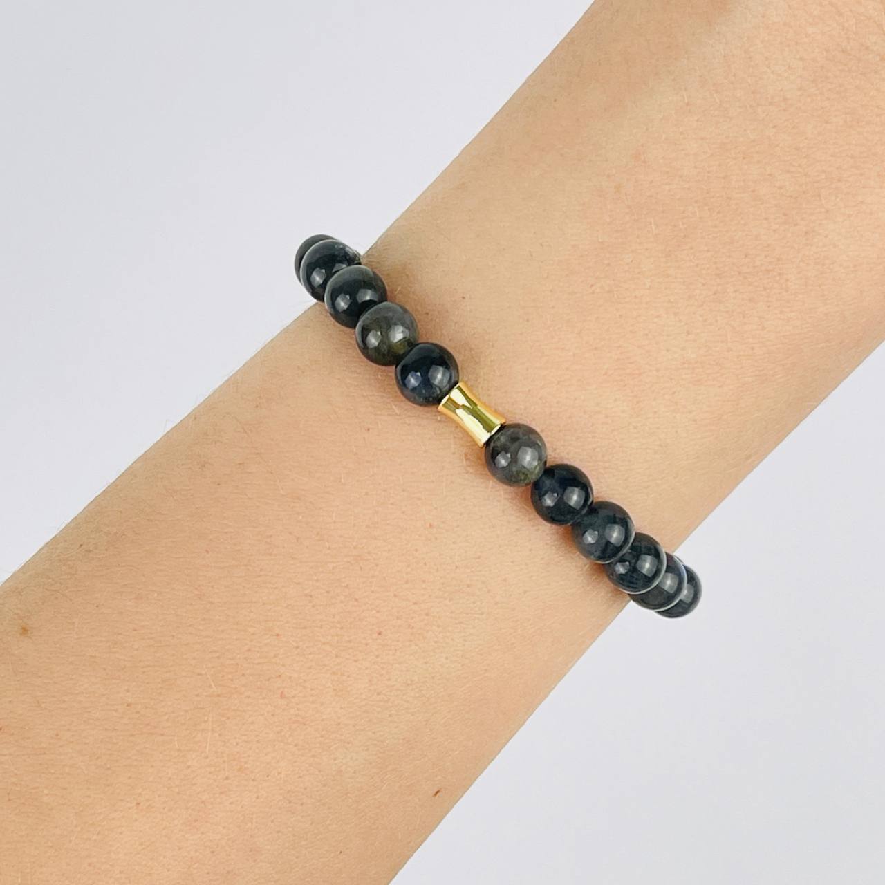 Браслет из Лабрадора со вставкой - изображение товара №2