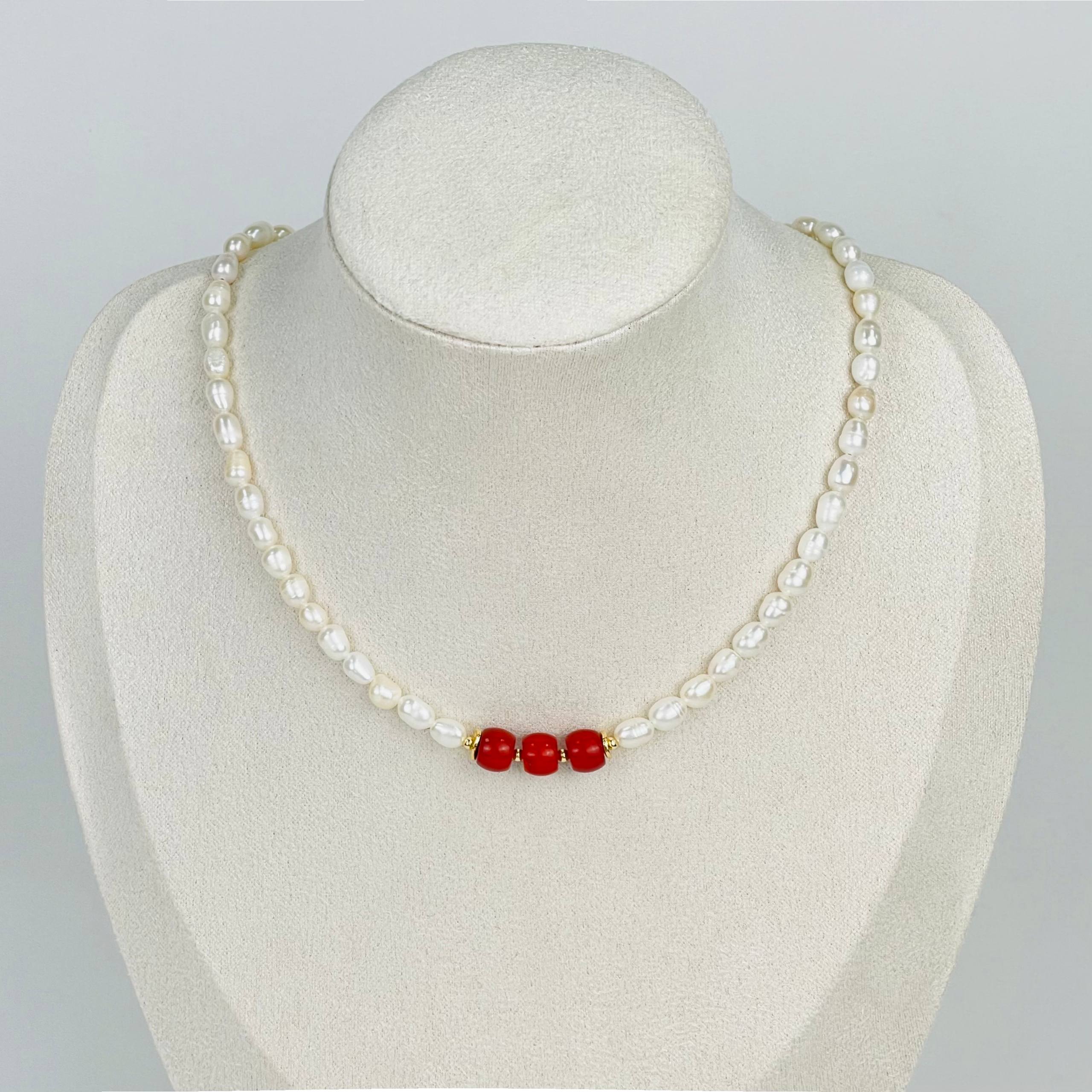 Колье из Жемчуга и Коралла - изображение товара №1