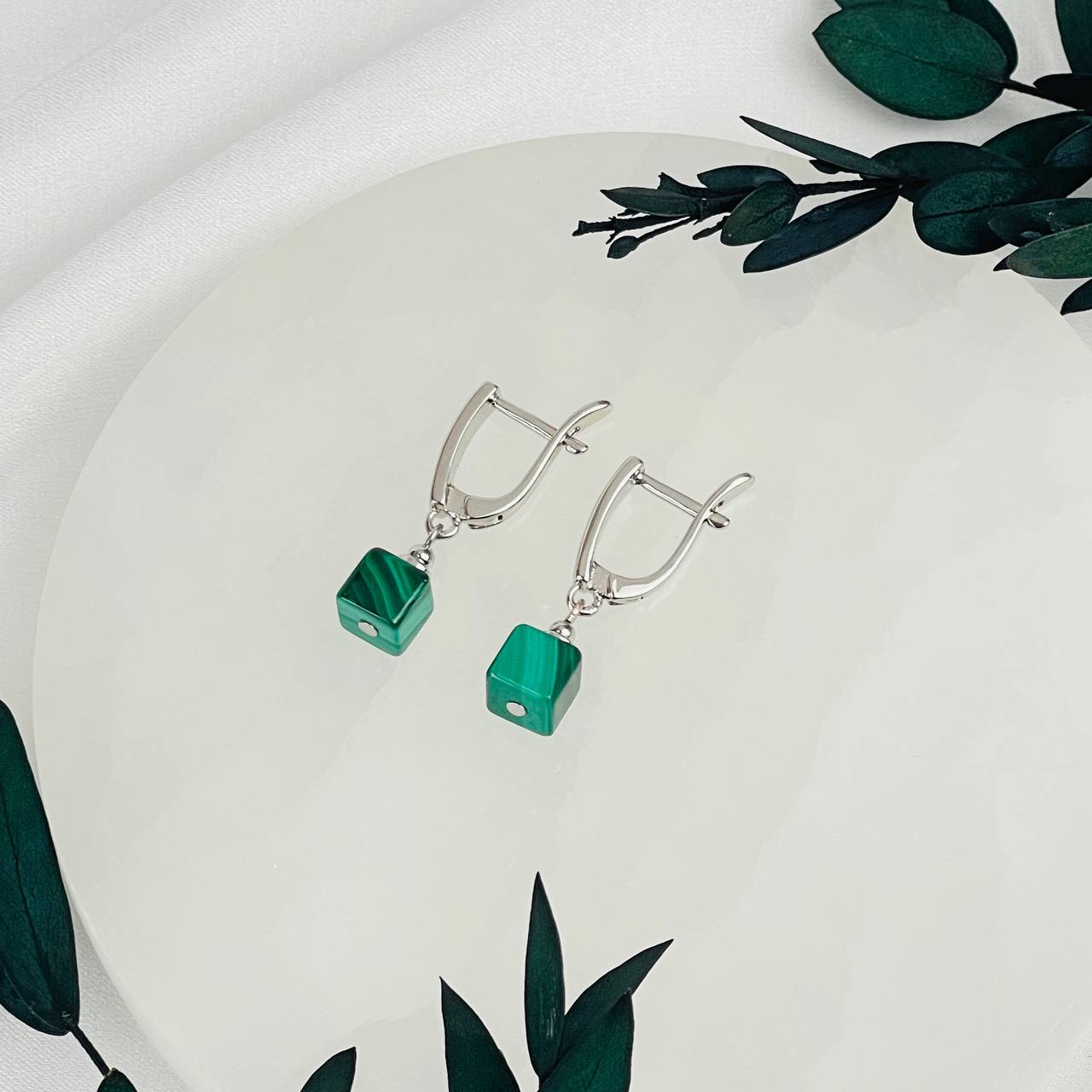 Серьги из Малахита - изображение товара №2