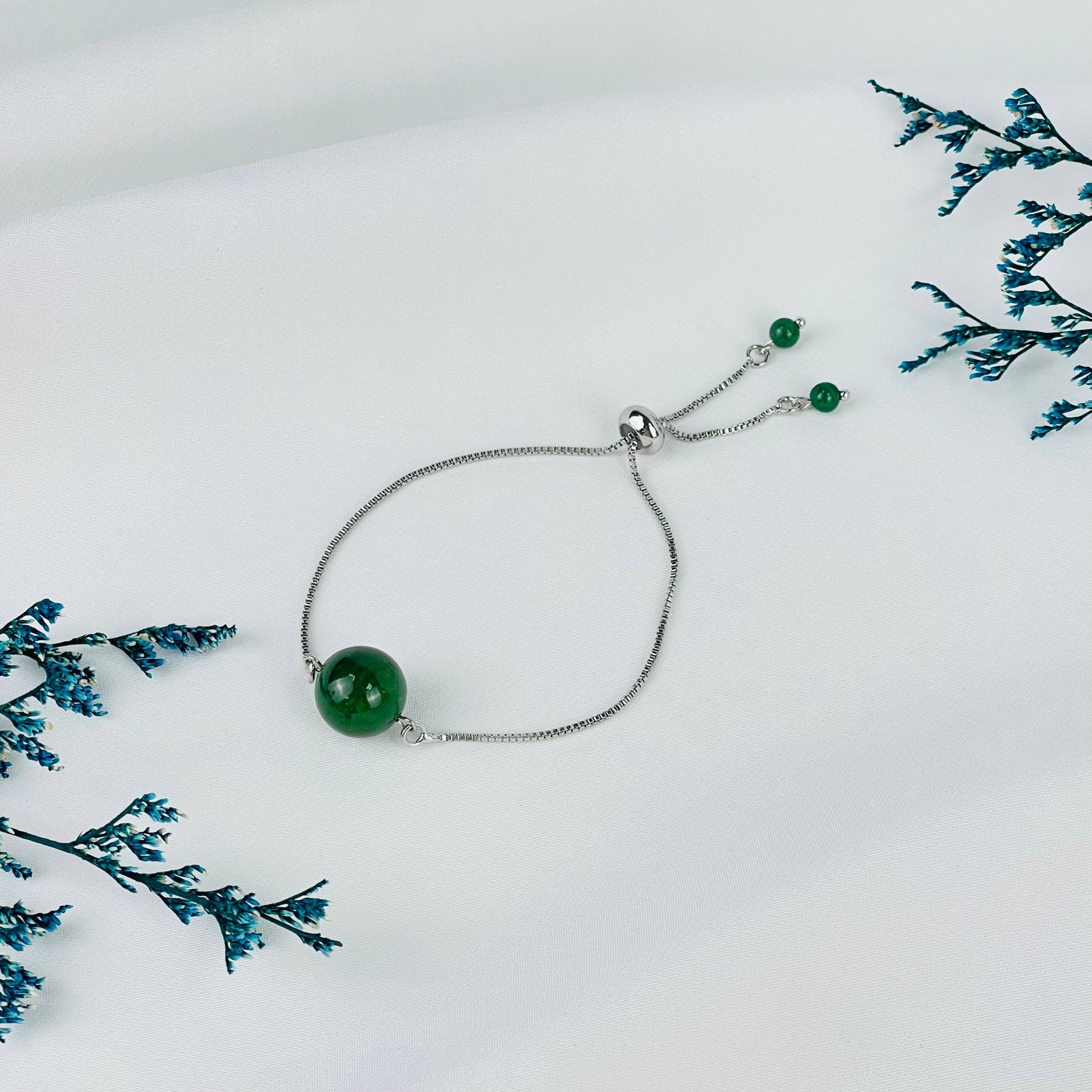 Браслет регулируемый с Нефритом - изображение товара №1