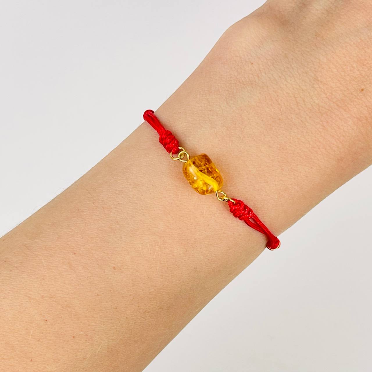 Браслет регулируемый с Янтарем - изображение товара №1