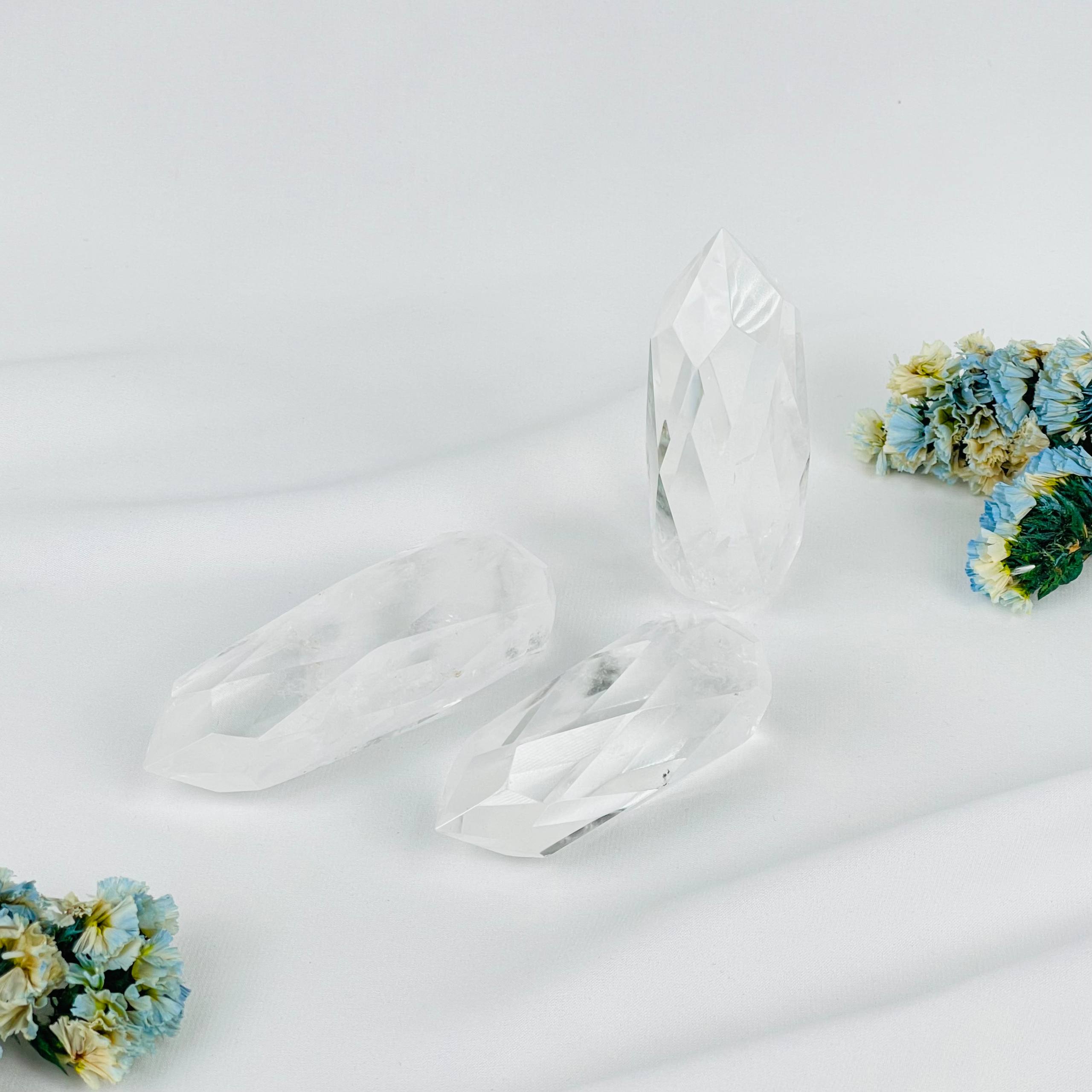 Кристалл из Горного Хрусталя сакральная геометрия Воздух - изображение товара №1