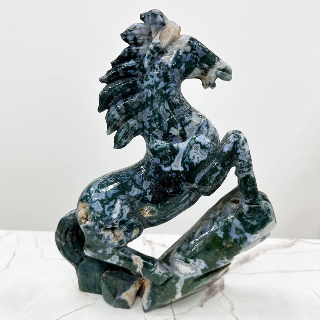 Статуэтка Конь из Мохового агата - изображение товара №1