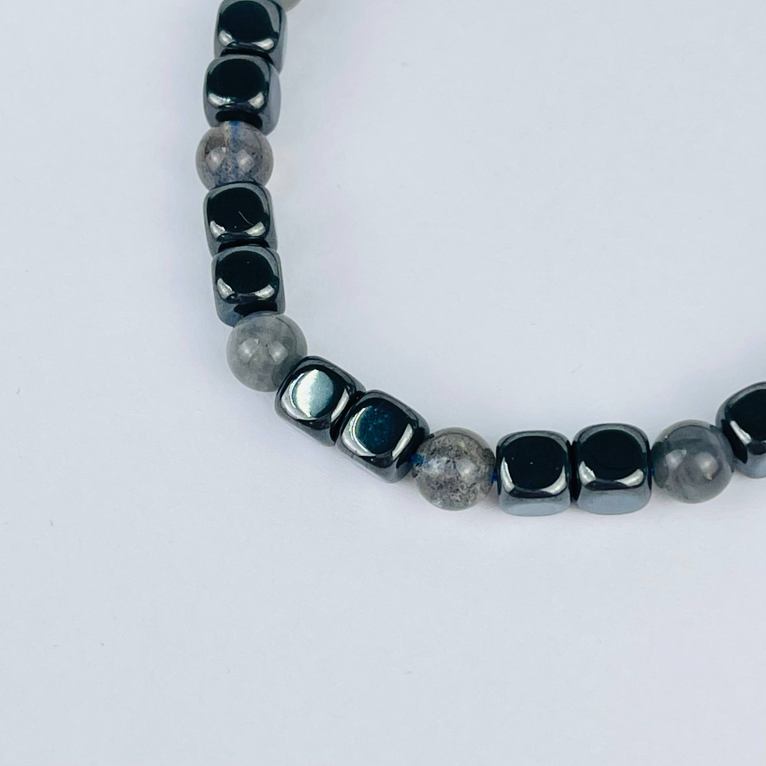 Браслет из Лабрадора и Гематита - изображение товара №2