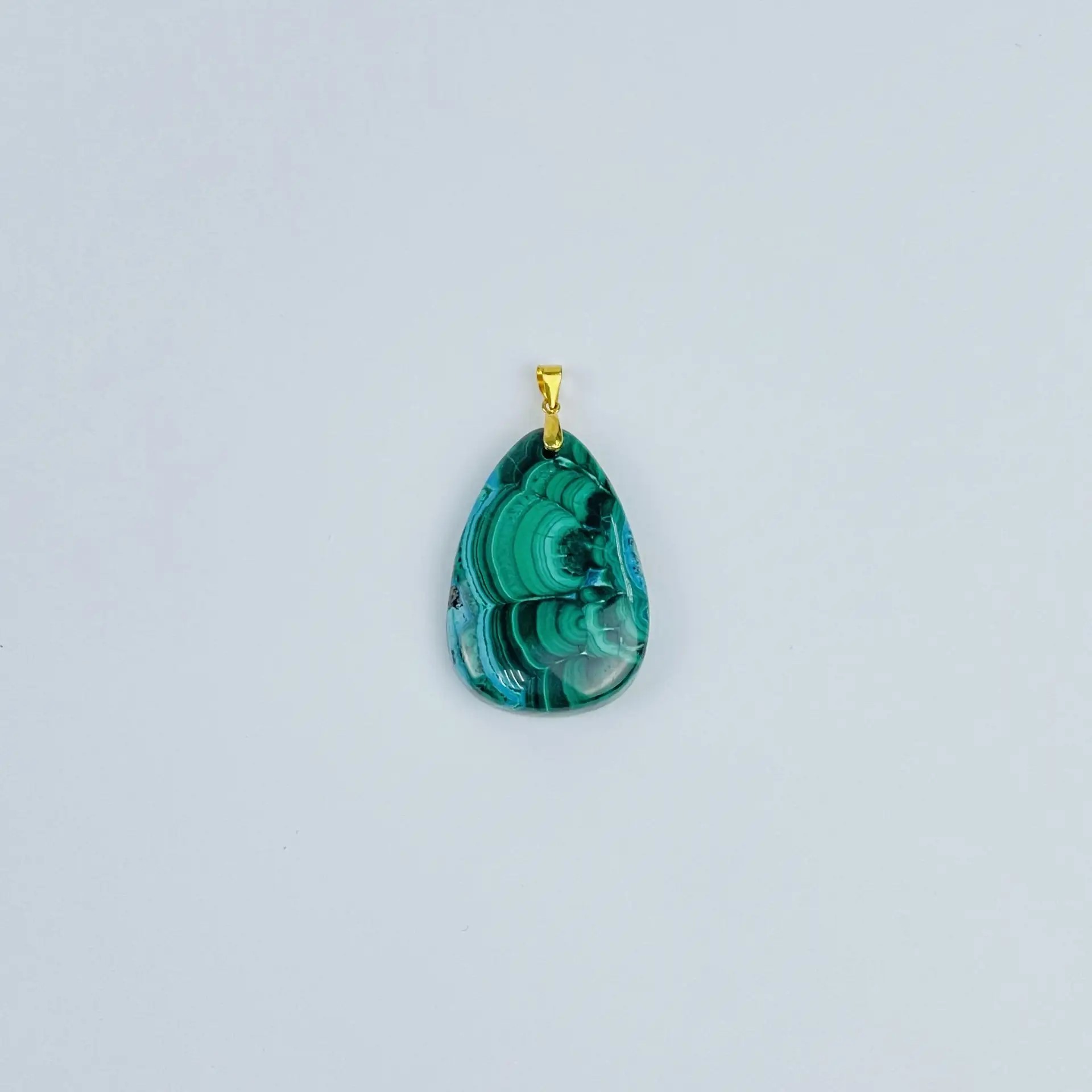 Кулон из Хризоколлы в Малахите - изображение товара №2