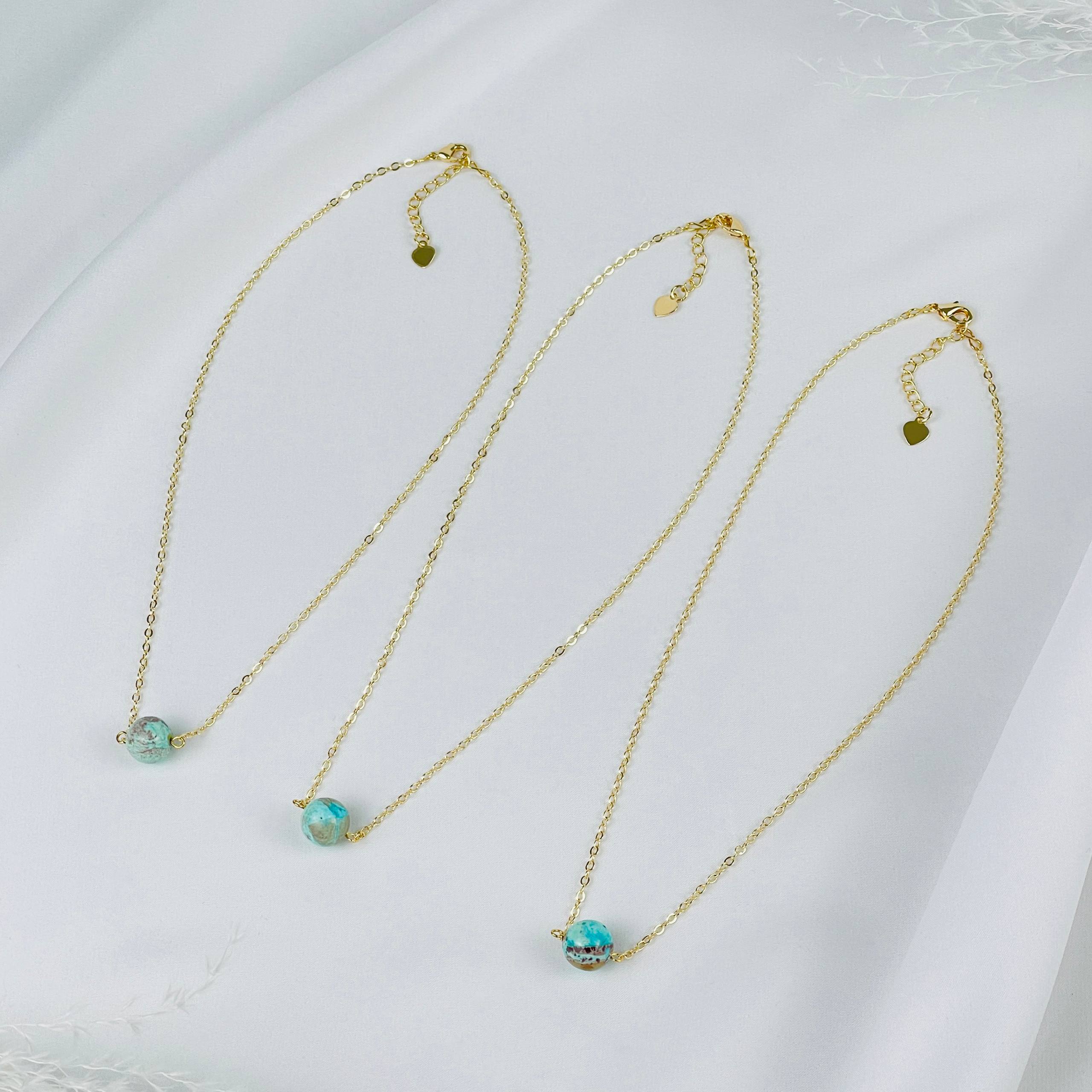 Кулон на цепочке из Хризоколлы - изображение товара №2