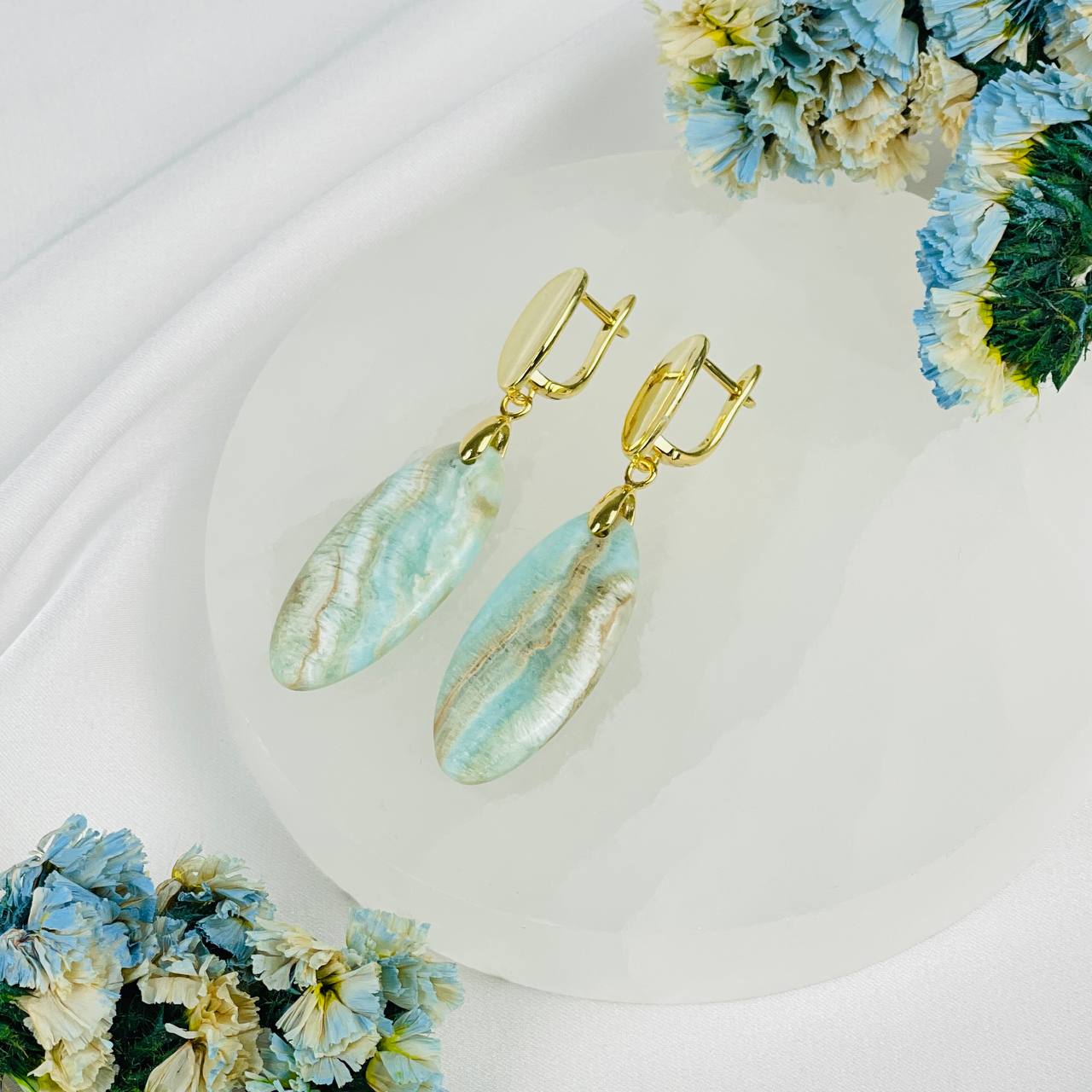 Серьги из карибского Кальцита - изображение товара №2