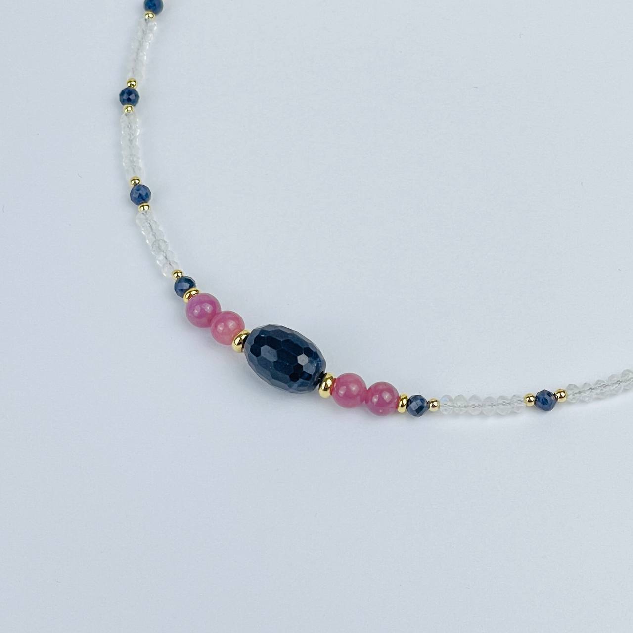 Колье из Лунного камня, Сапфира и Рубина - изображение товара №2