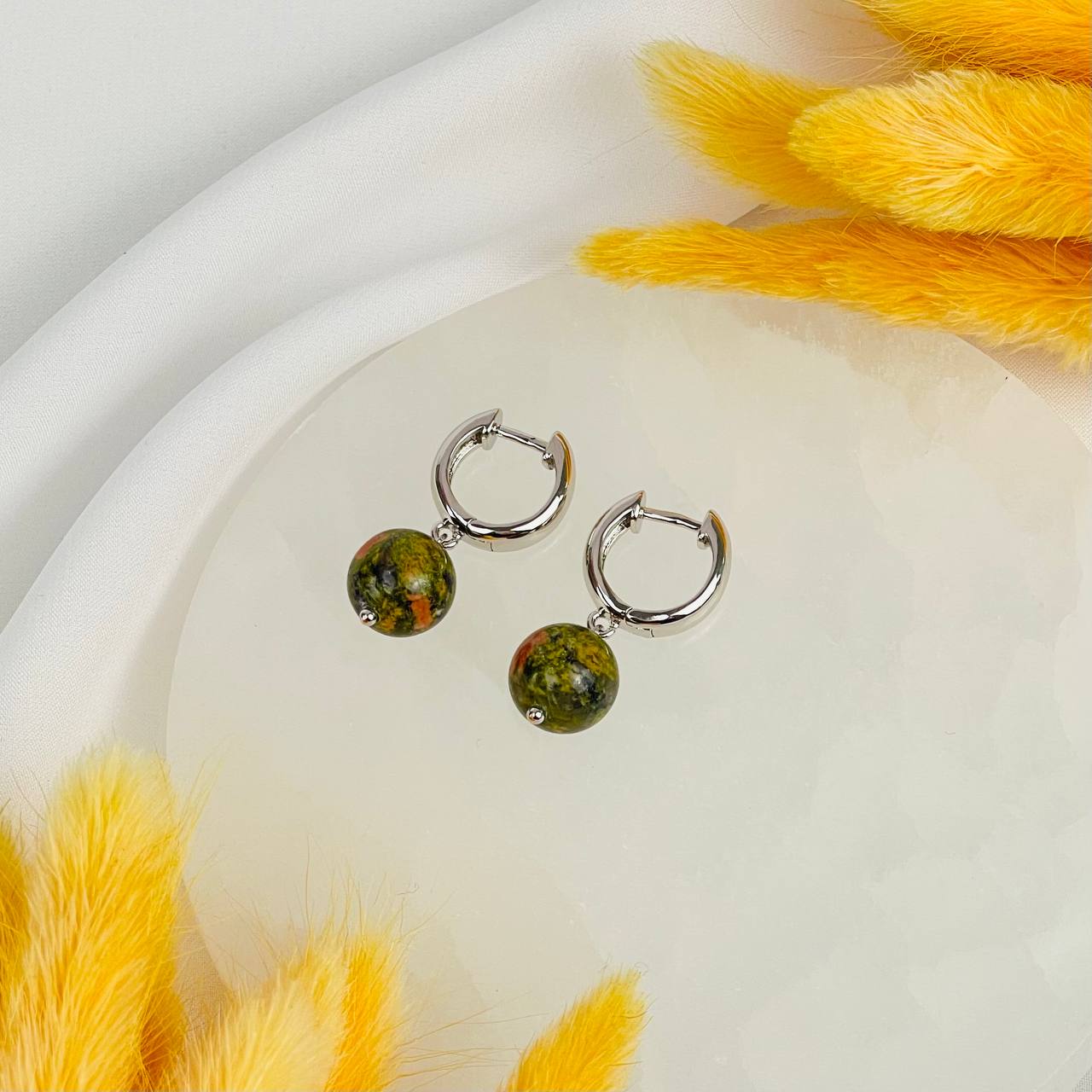 Серьги из Унакита - изображение товара №2