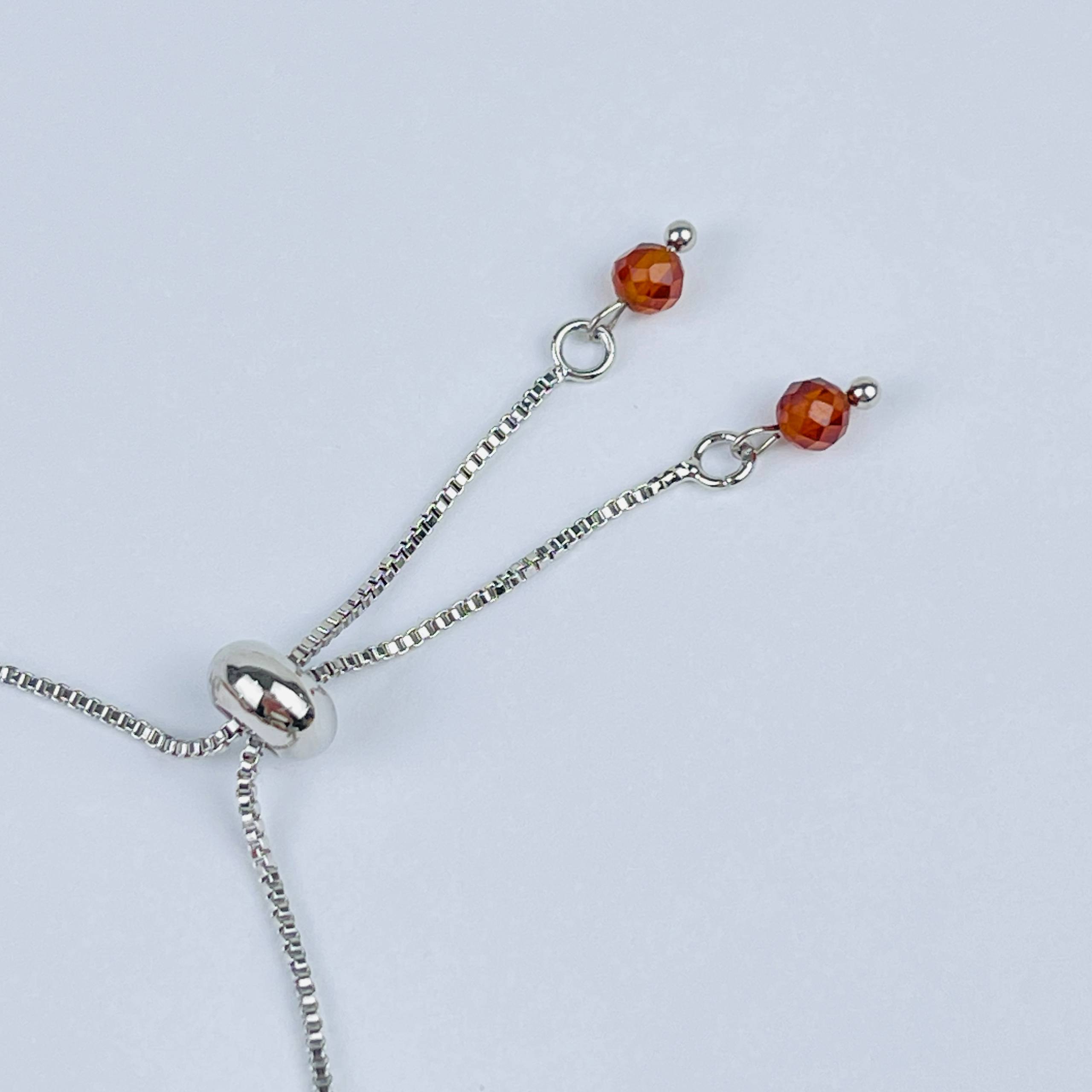 Браслет регулируемый из Сардоникса, Граната и Лунного камня - изображение товара №3