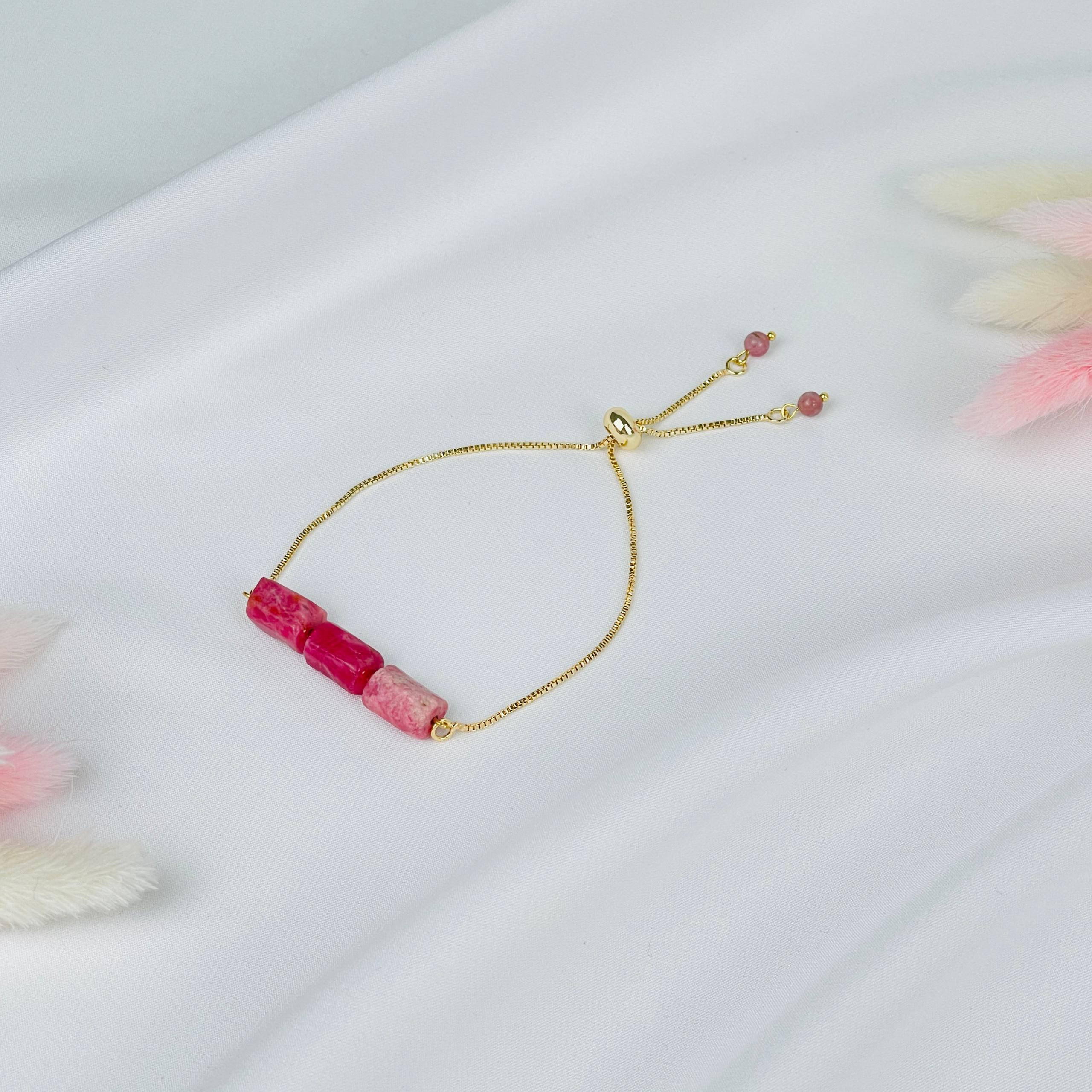 Браслет регулируемый из розового Турмалина - изображение товара №0