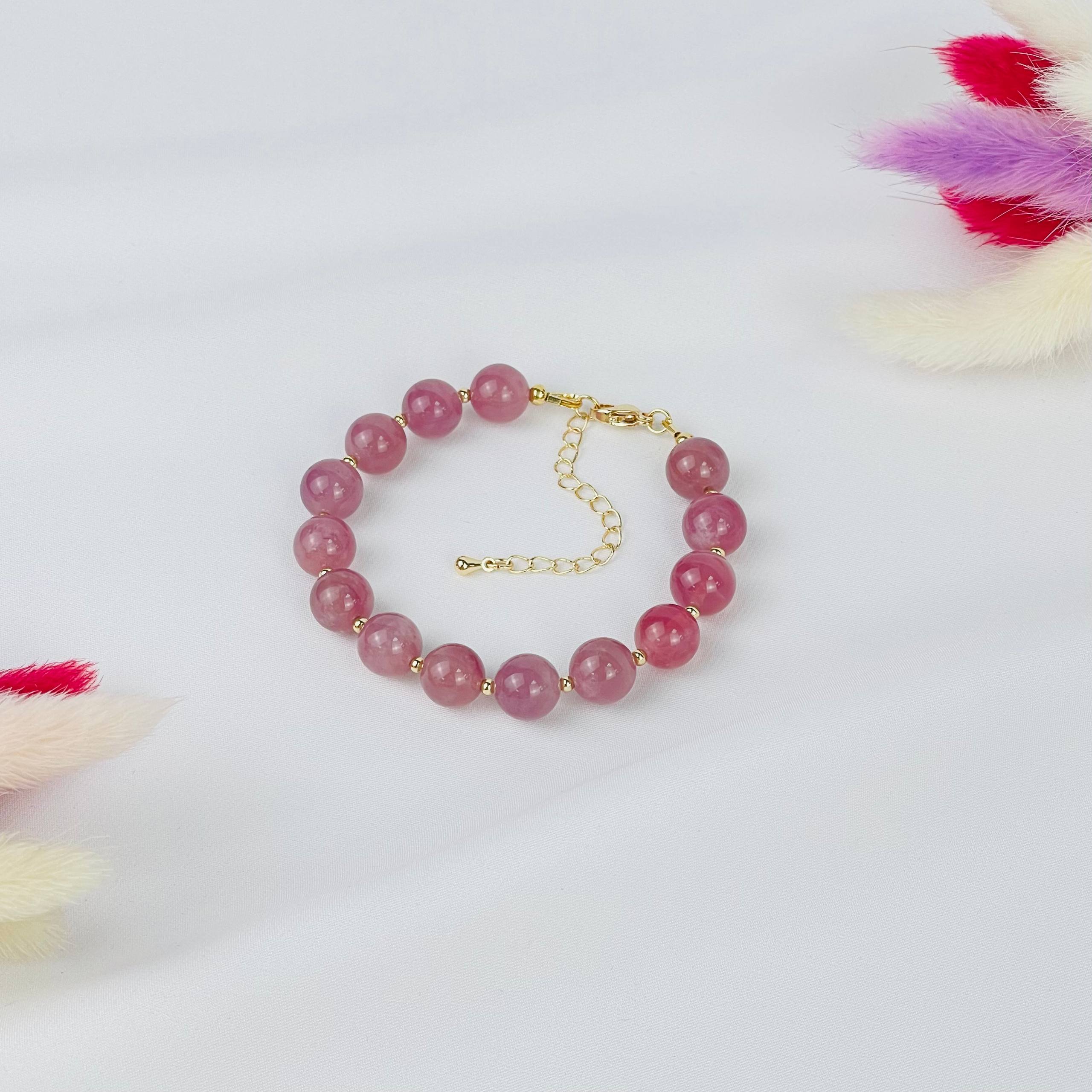 Браслет из мадагаскарского Розового кварца - изображение товара №1