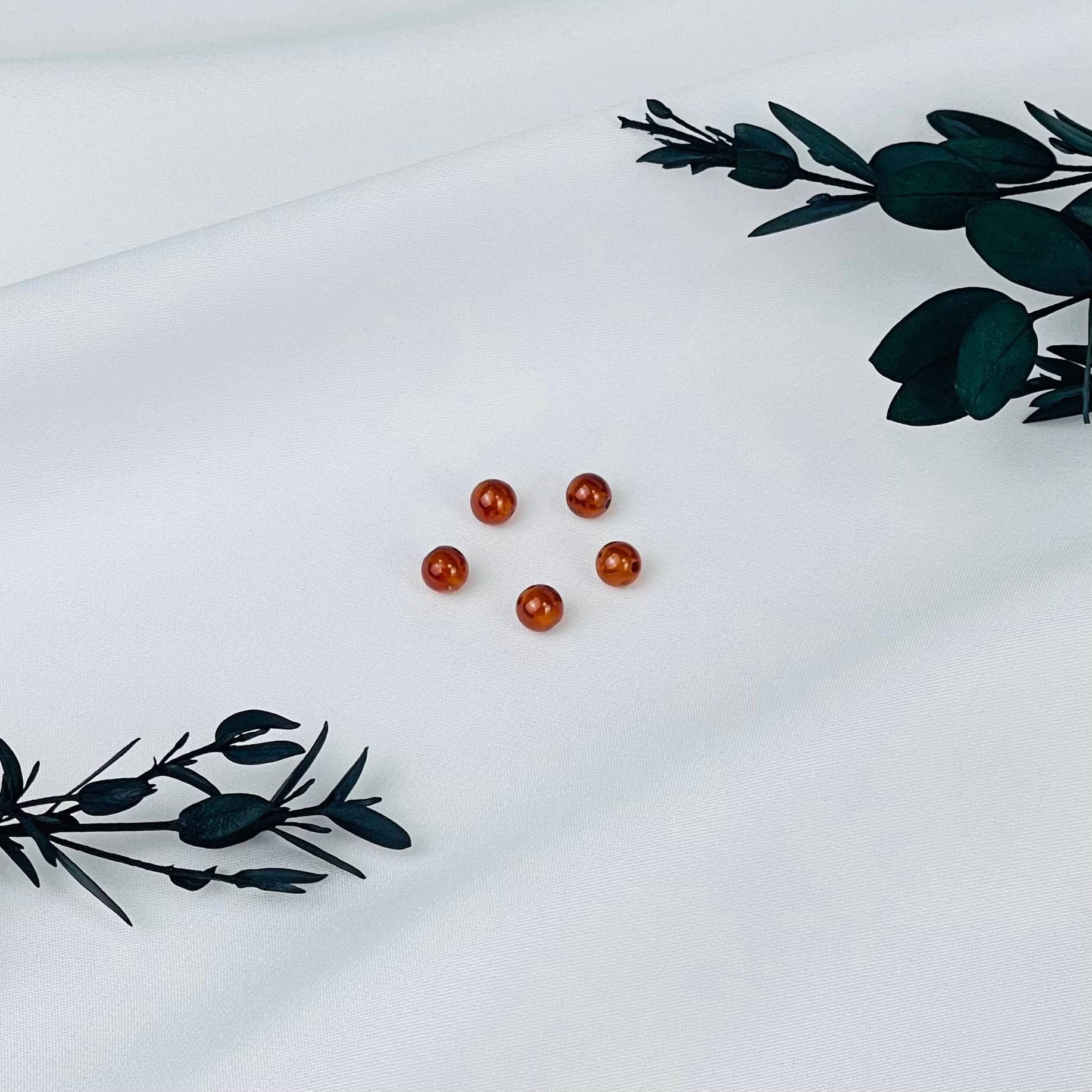 Бусины для украшений из Граната (Спессартин) (5 шт) - изображение товара №1