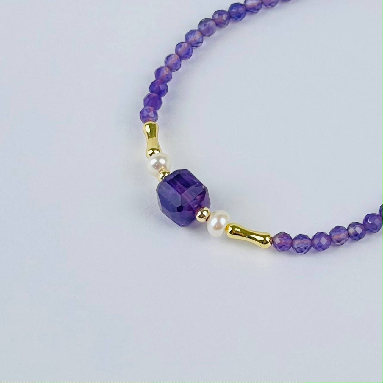 Браслет из Аметиста и Жемчуга - изображение товара №3