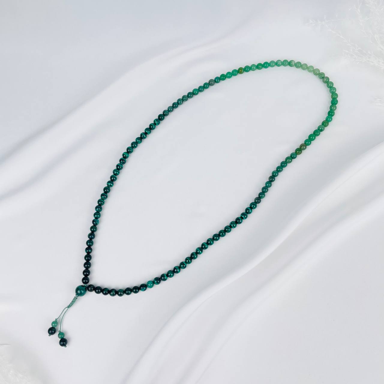 Четки буддийские (Мала) из Авантюрина, Малахита и Фуксита (108 бусин) - изображение товара №1 Четки буддийские (Мала) из Авантюрина, Малахита и Фуксита (108 бусин) - изображение товара №0