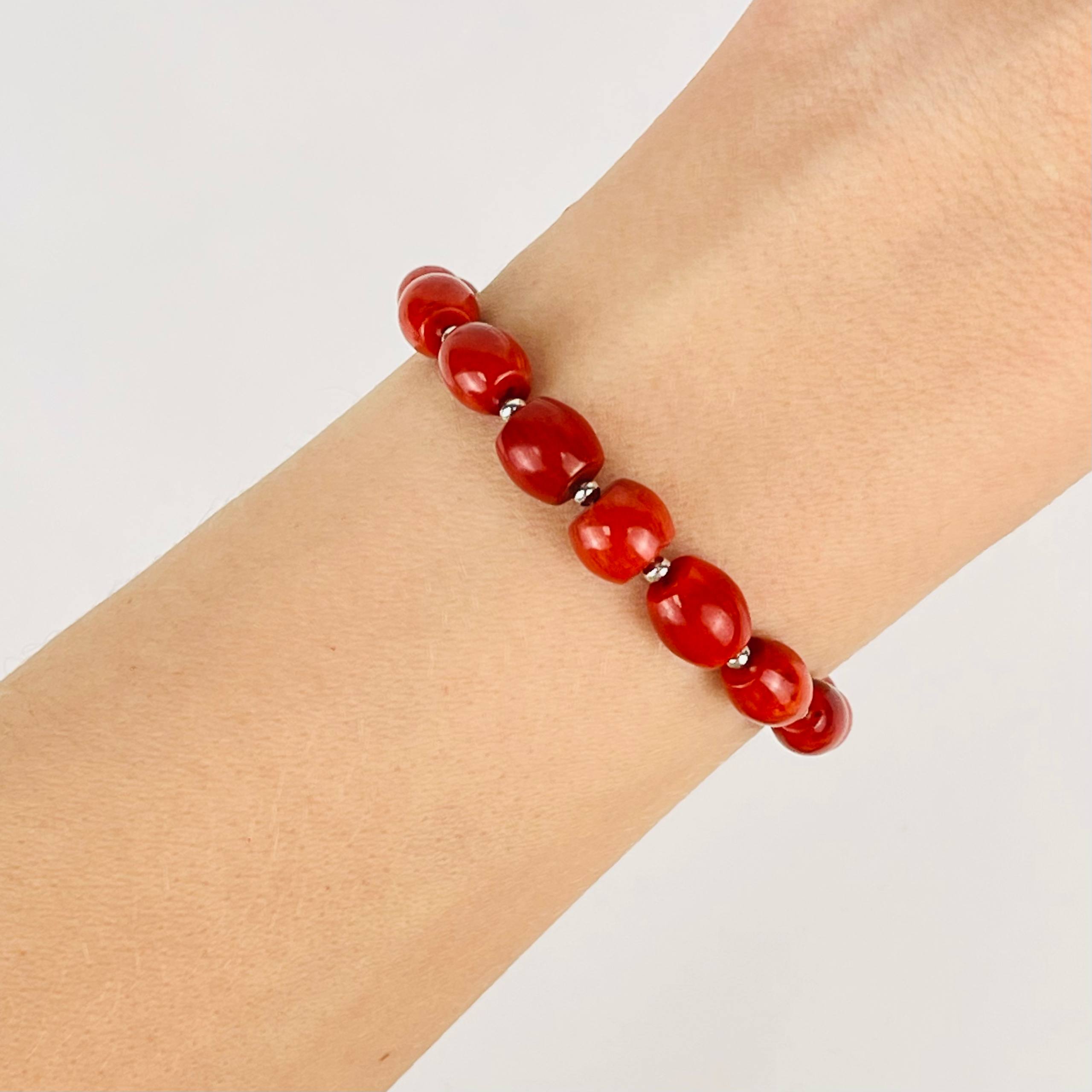 Браслет регулируемый на увеличение из Коралла - изображение товара №2