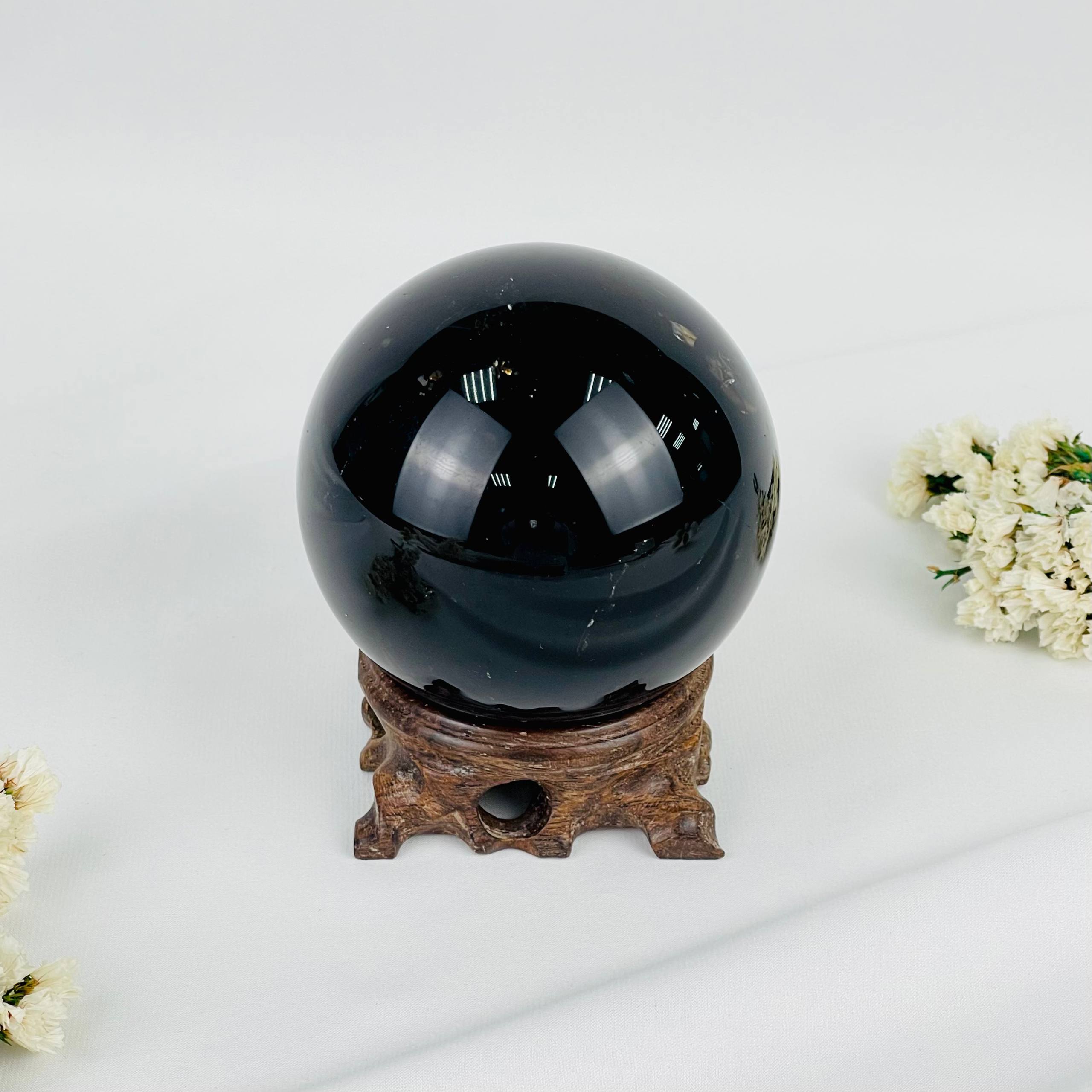 Шар из Раухтопаза на подставке - изображение товара №1