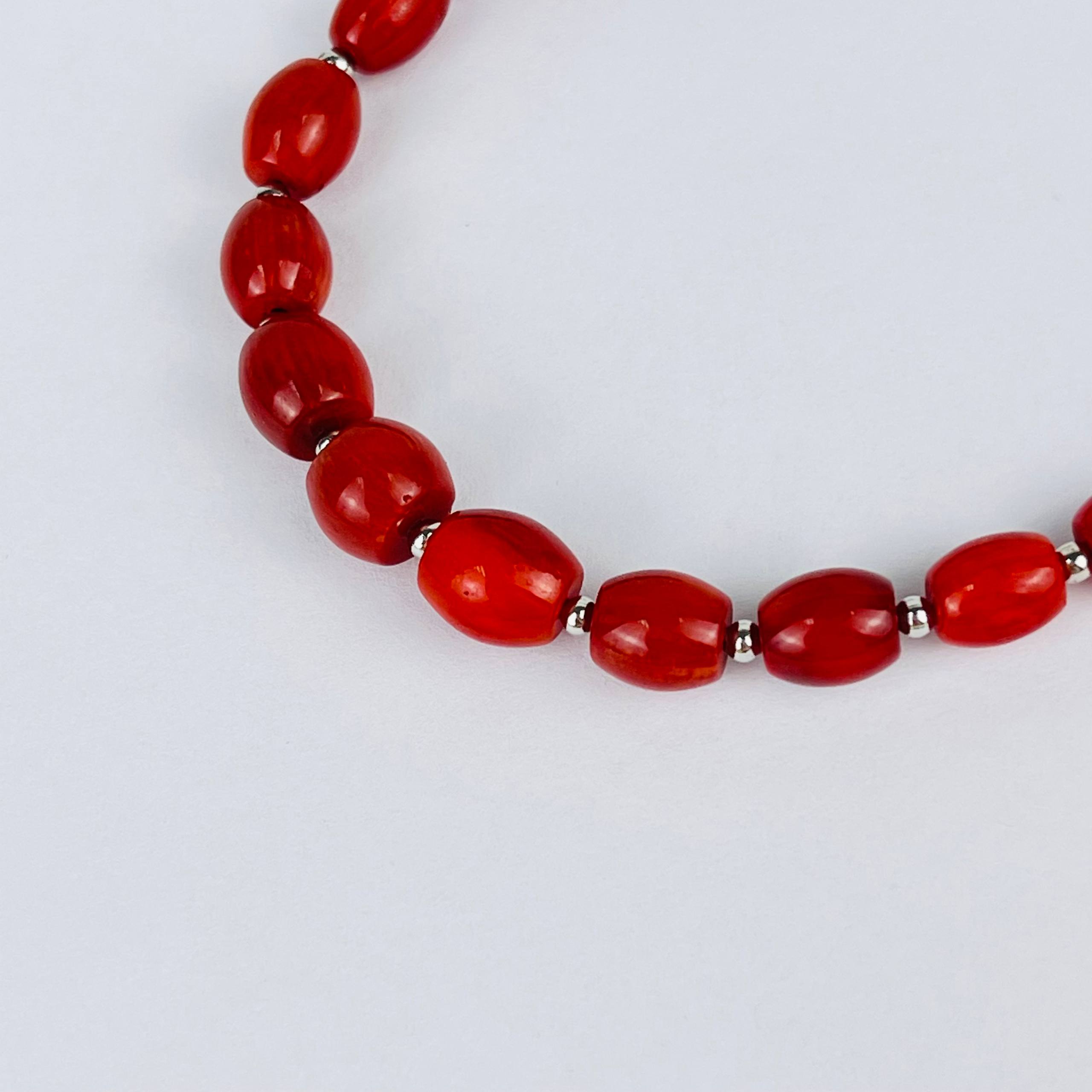 Браслет регулируемый на увеличение из Коралла - изображение товара №3