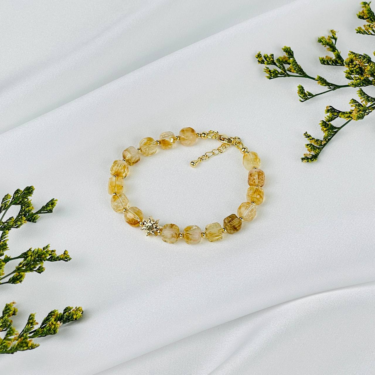 Браслет из Цитрина со вставкой - изображение товара №1