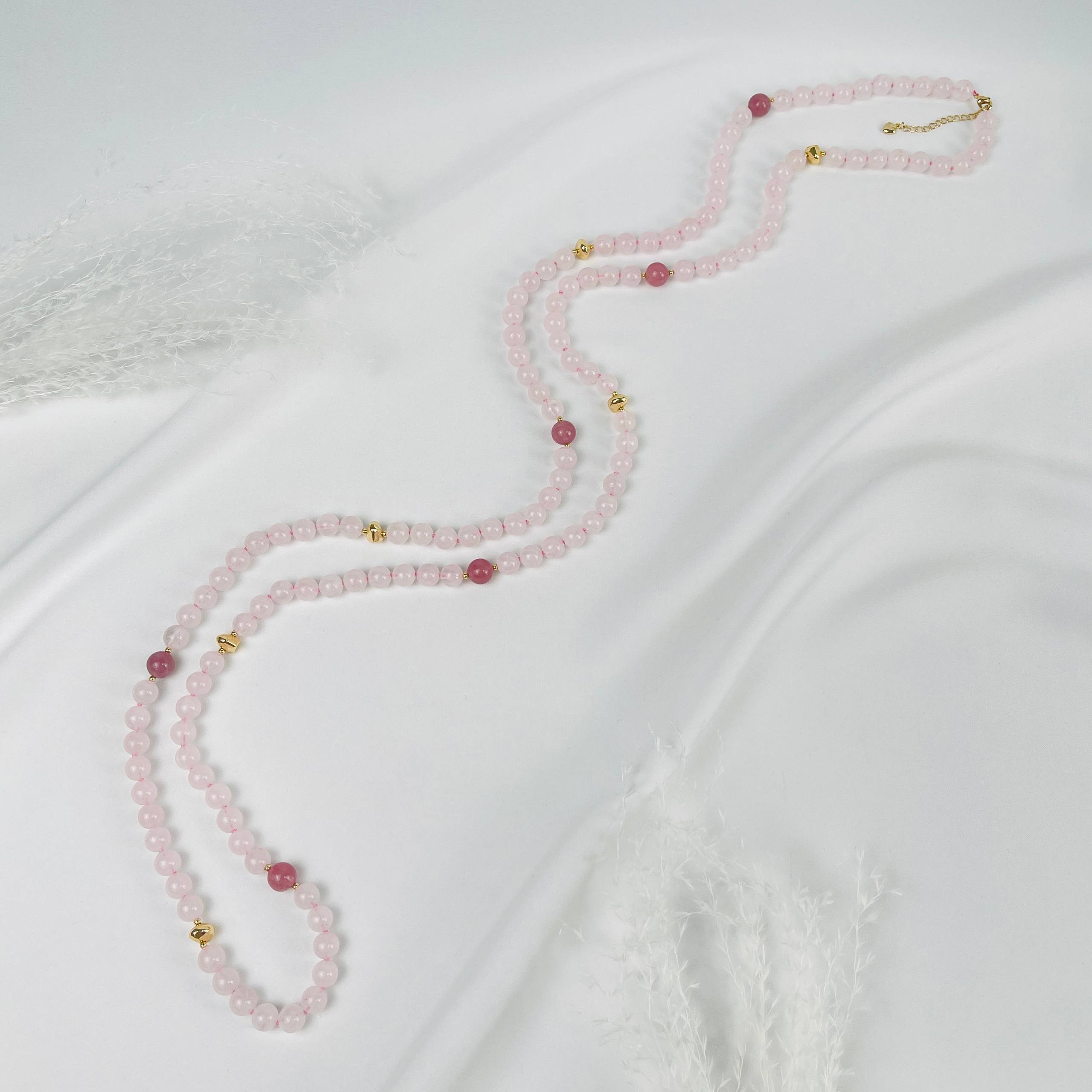 Колье из Розового кварца - изображение товара №0