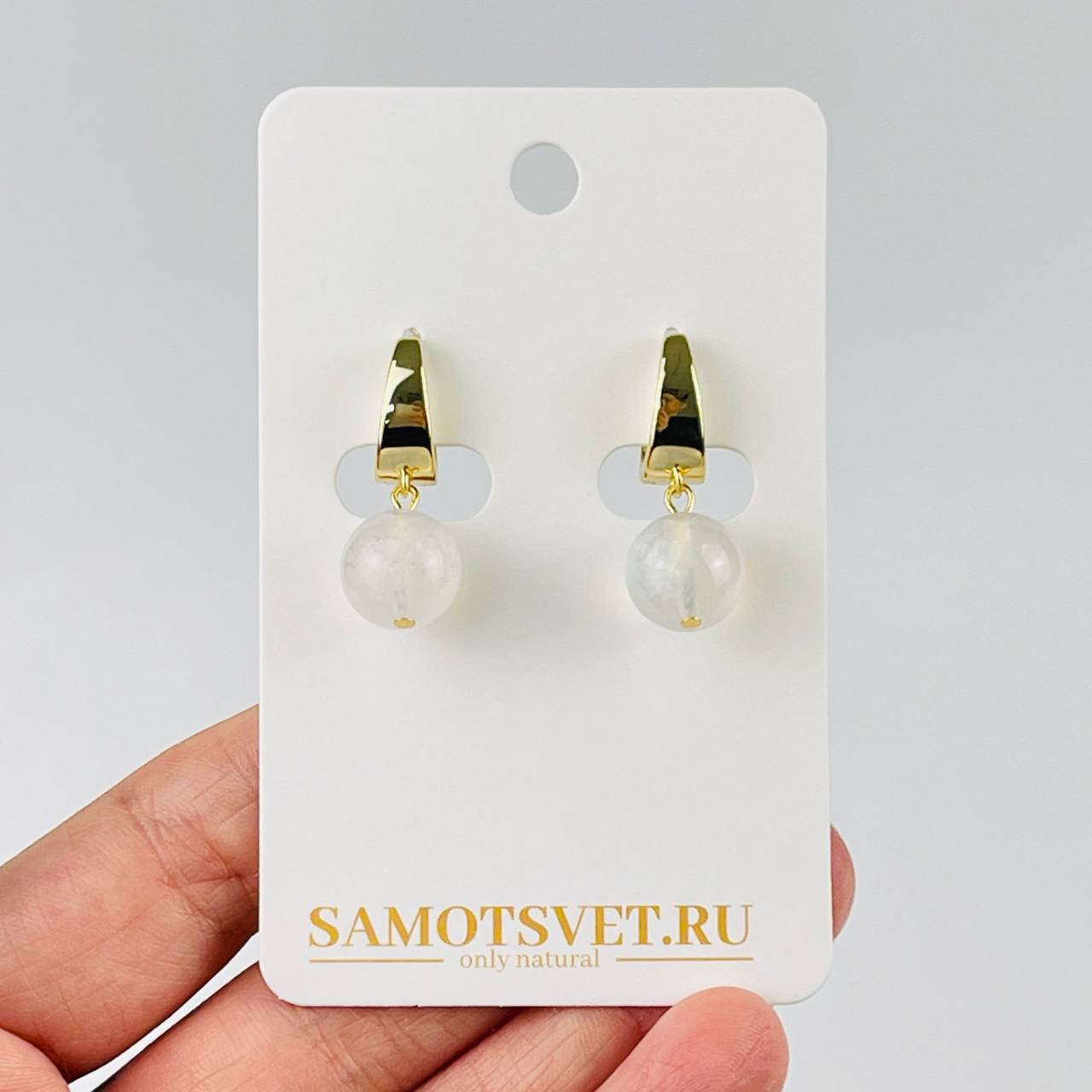 Серьги из Лунного камня - изображение товара №1