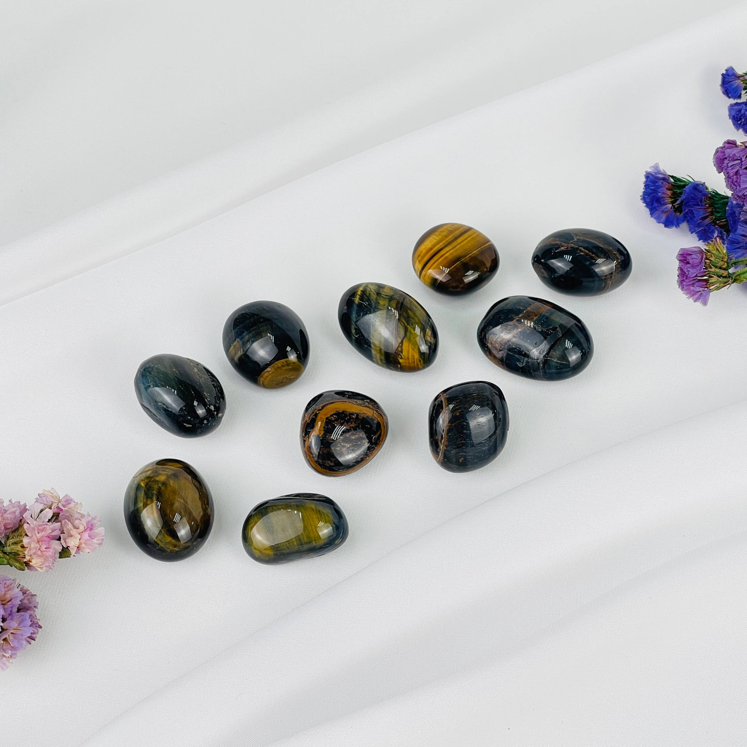 Галтовка из Тигрово-Соколиного глаза (25 шт) - изображение товара №1