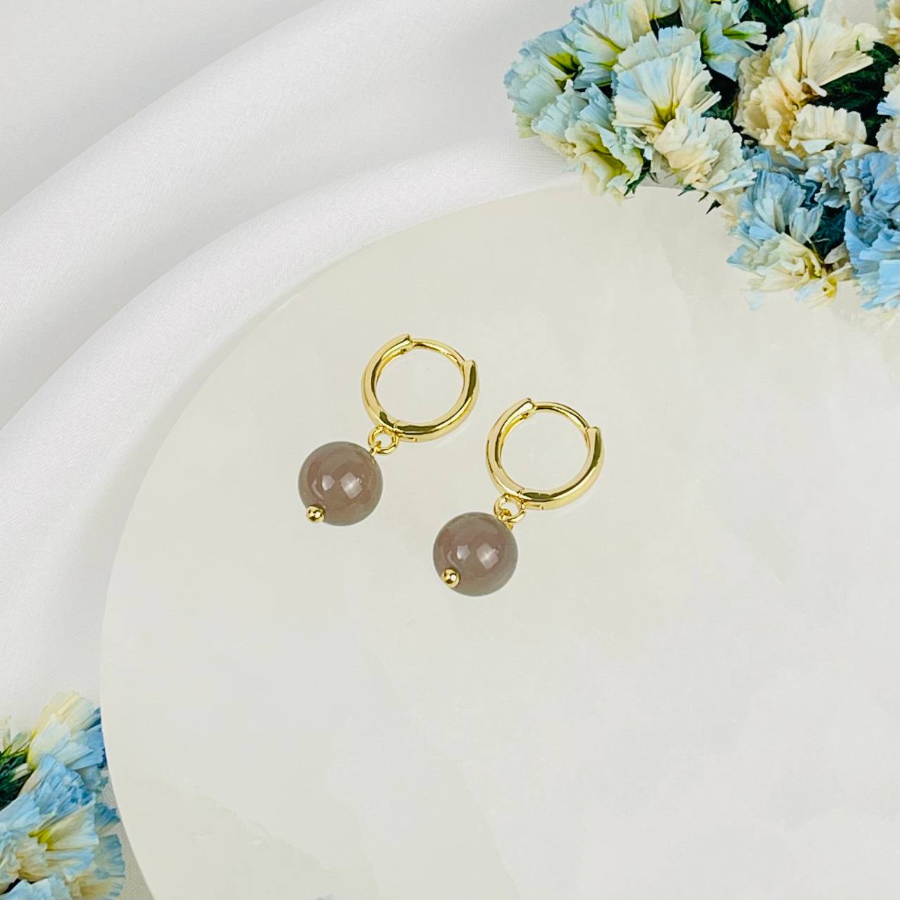 Серьги из серого Агата - изображение товара №2