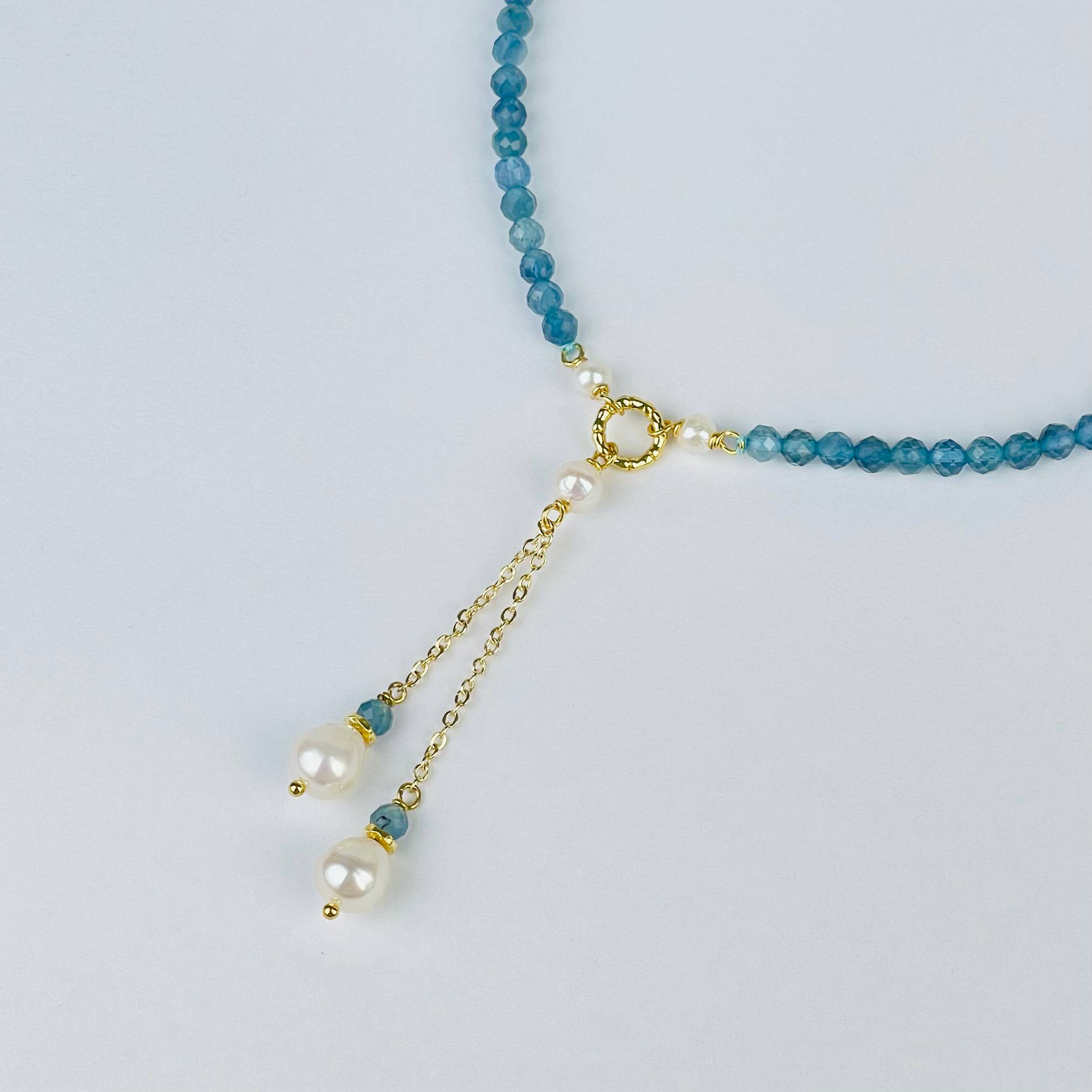 Колье из Аквамарина и Жемчуга - изображение товара №2