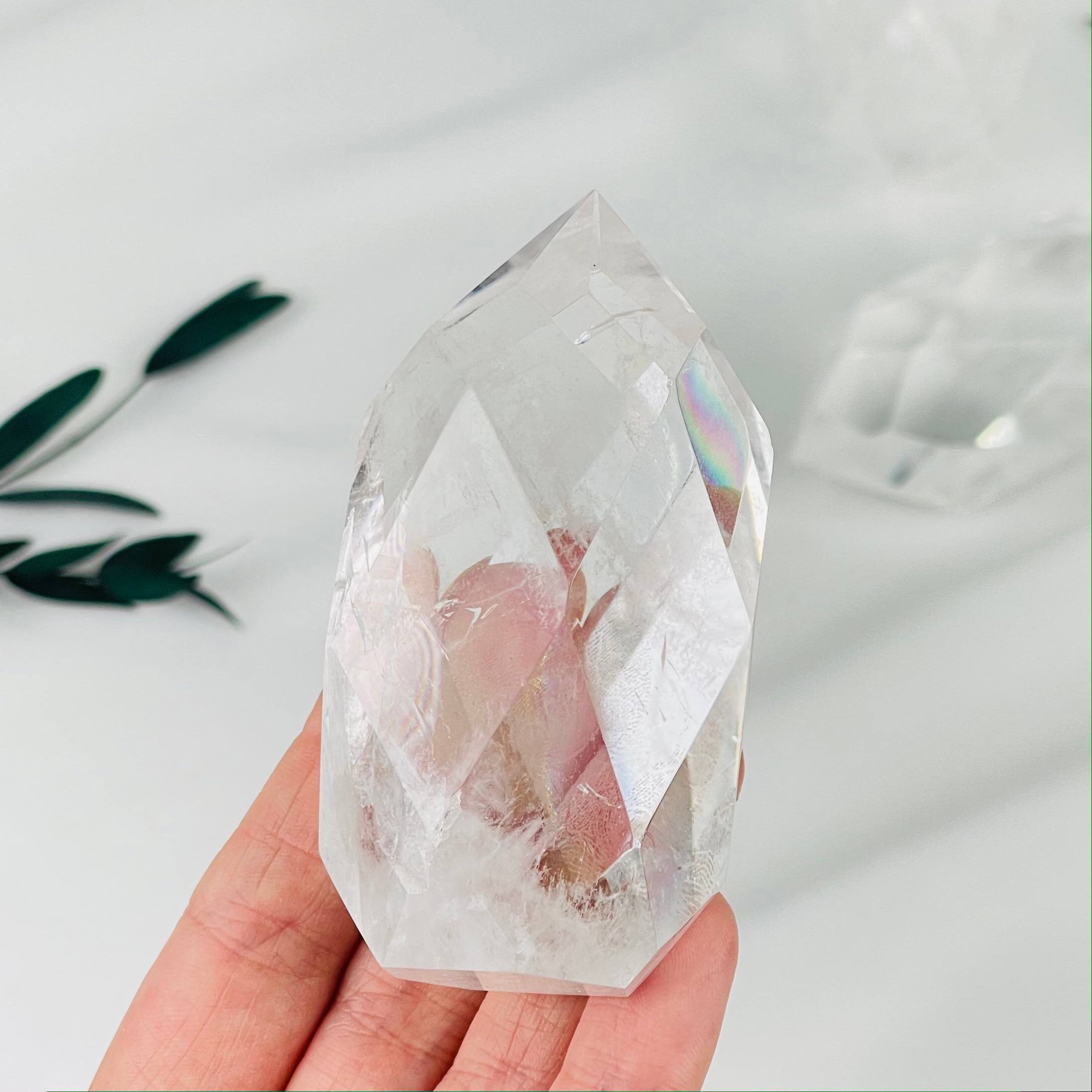 Кристалл из Горного Хрусталя сакральная геометрия Воздух - изображение товара №0