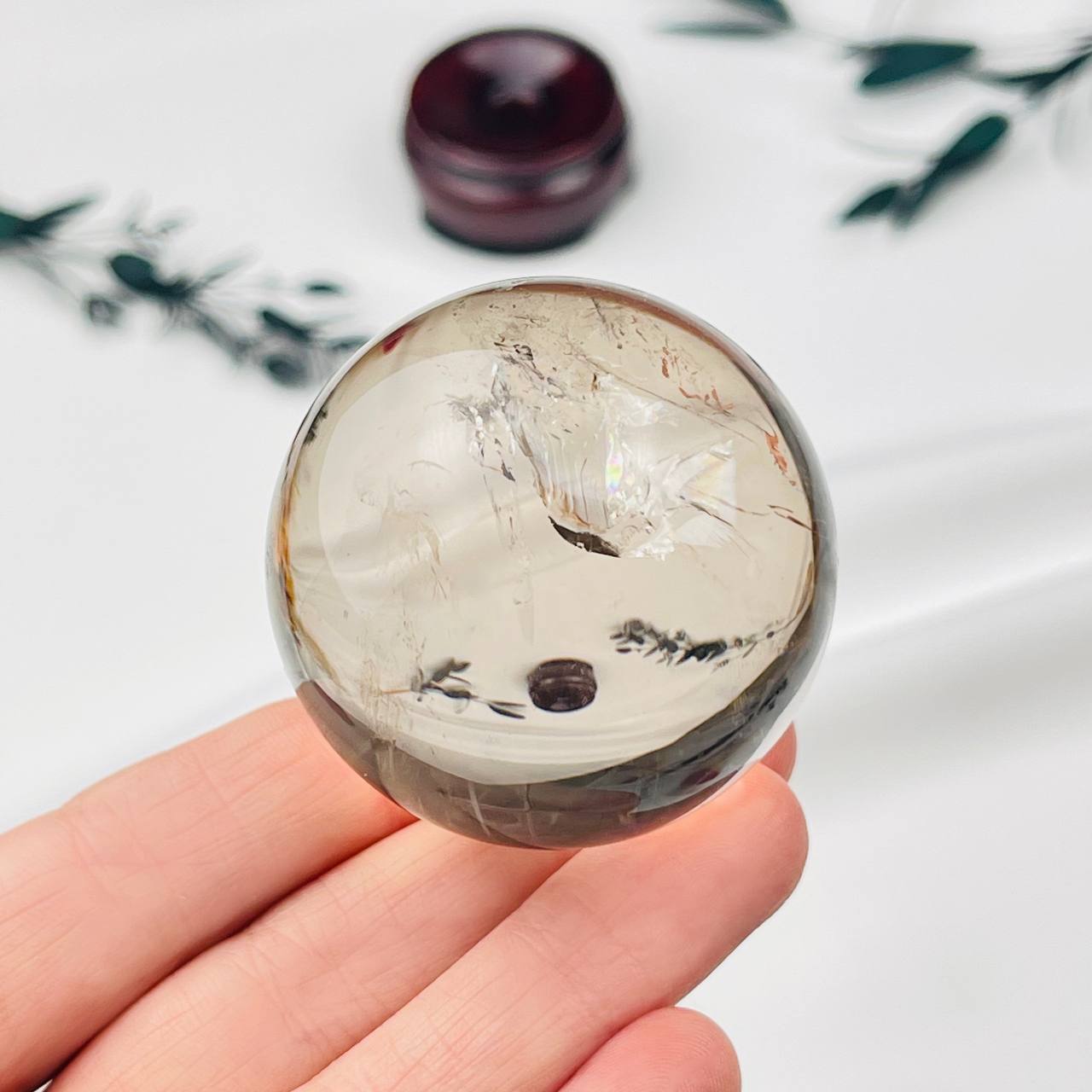 Шар из Раухтопаза на подставке - изображение товара №1