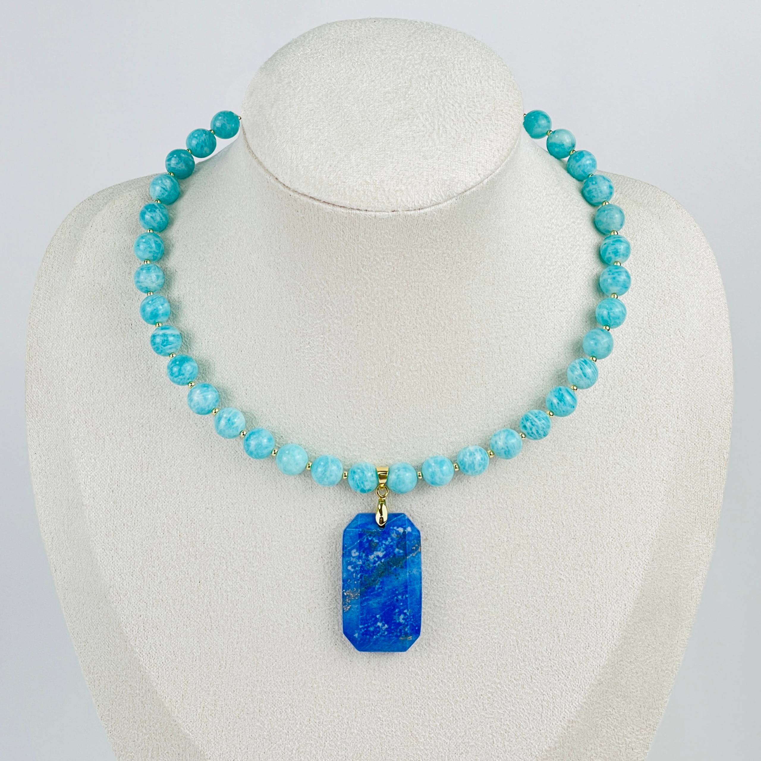 Колье из Амазонита и Лазурита - изображение товара №1