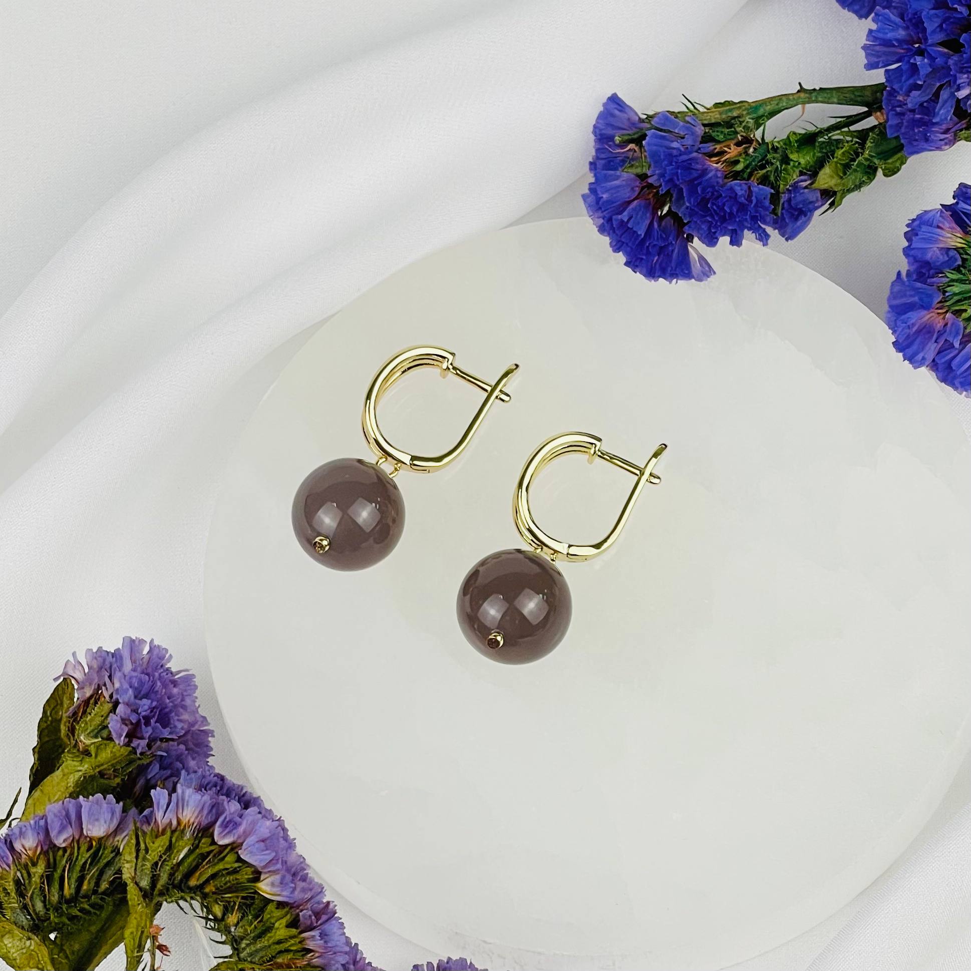 Серьги из серого Агата - изображение товара №2