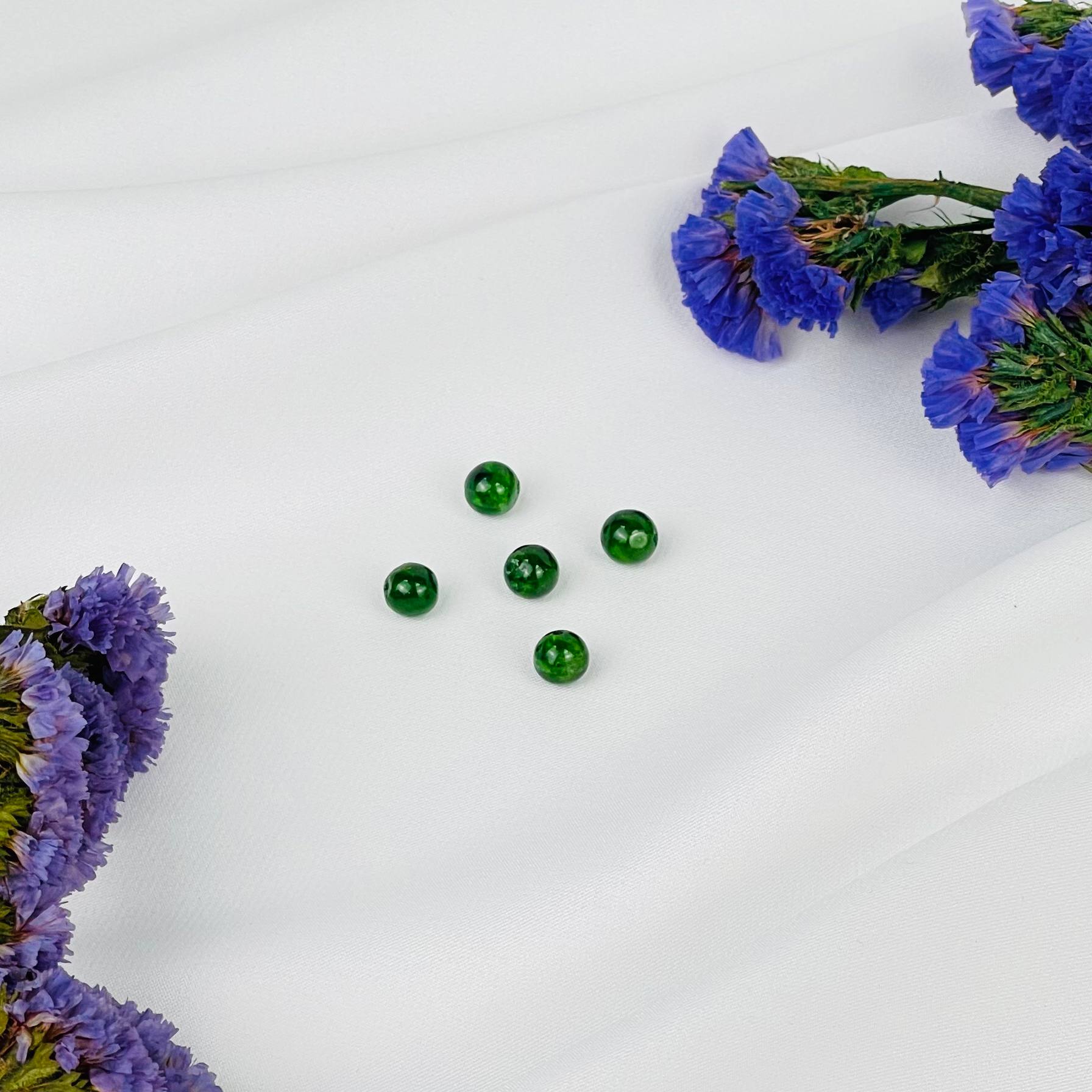 Бусины для украшений из Хромдиопсида (5 шт) - изображение товара №1