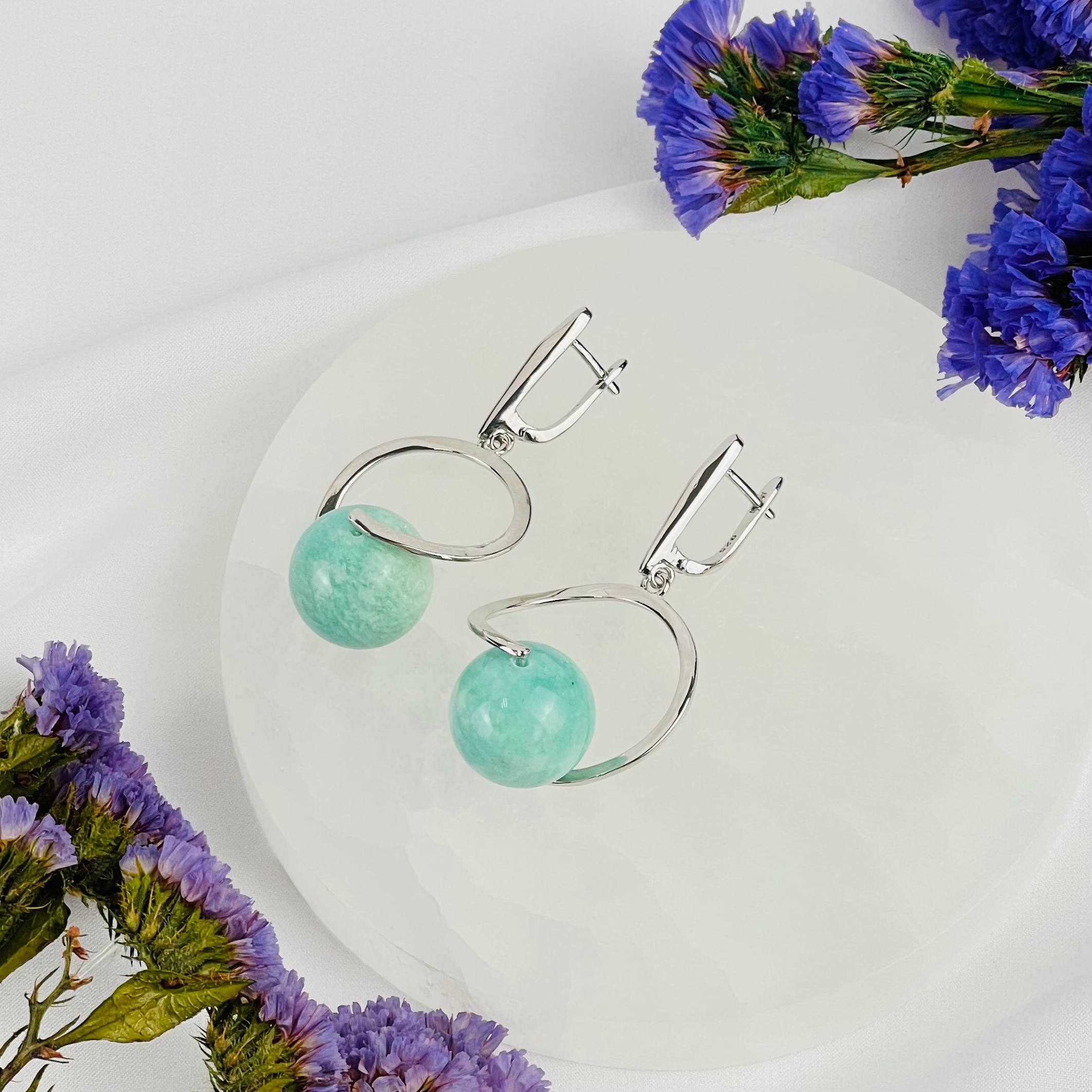 Серьги из Амазонита - изображение товара №2