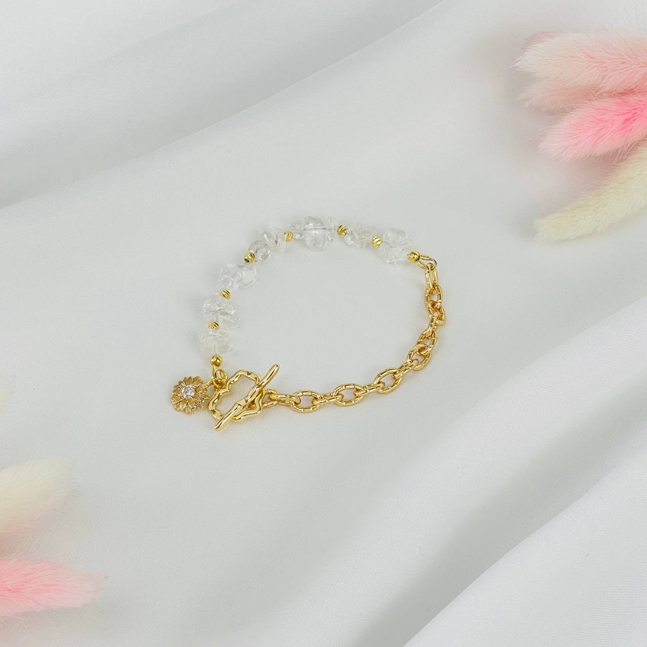 Браслет из Горного Хрусталя с цепочкой - изображение товара №1