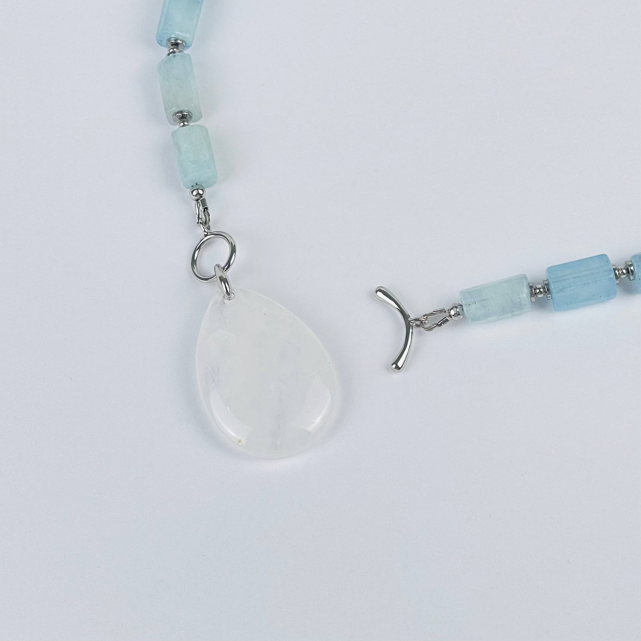 Колье из Аквамарина с Горным Хрусталем - изображение товара №2