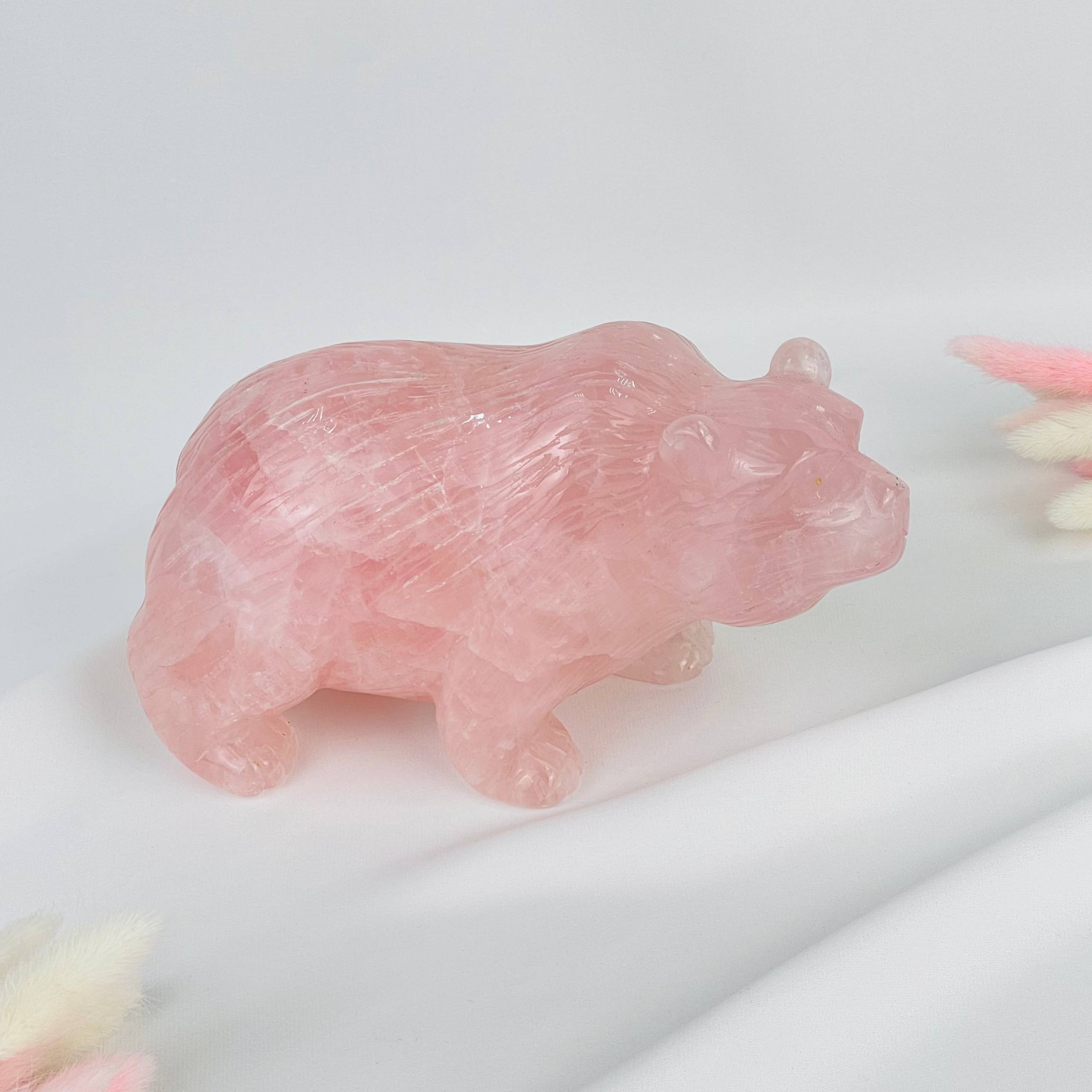 Фигурка Медведь из Розового кварца - изображение товара №1