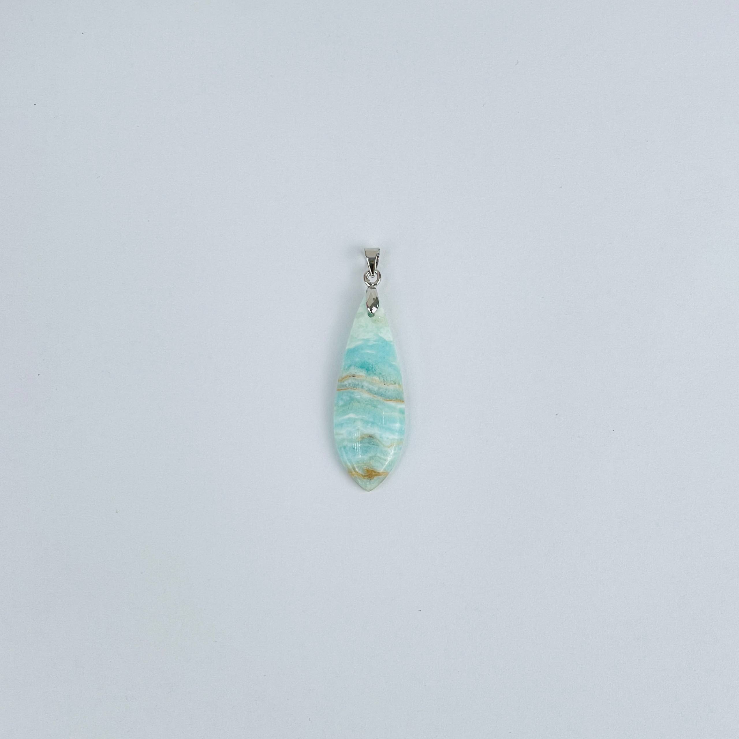 Кулон из голубого карибского Кальцита - изображение товара №2