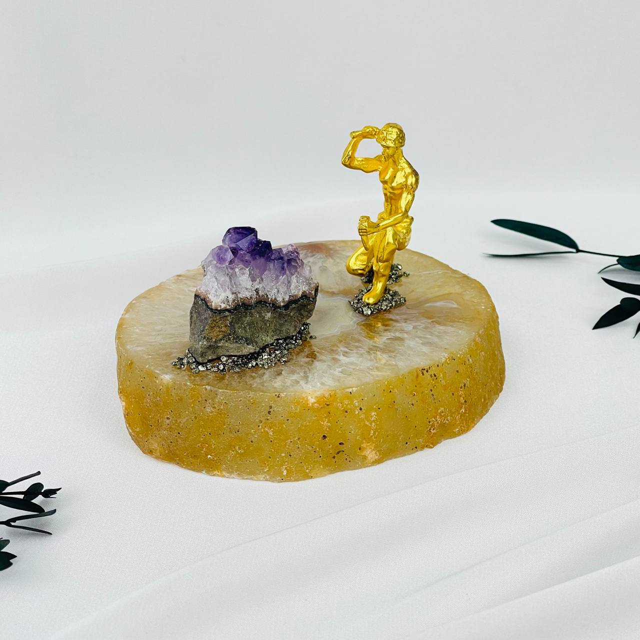 Фигурка Старатель с Аметистом на Агате - изображение товара №1