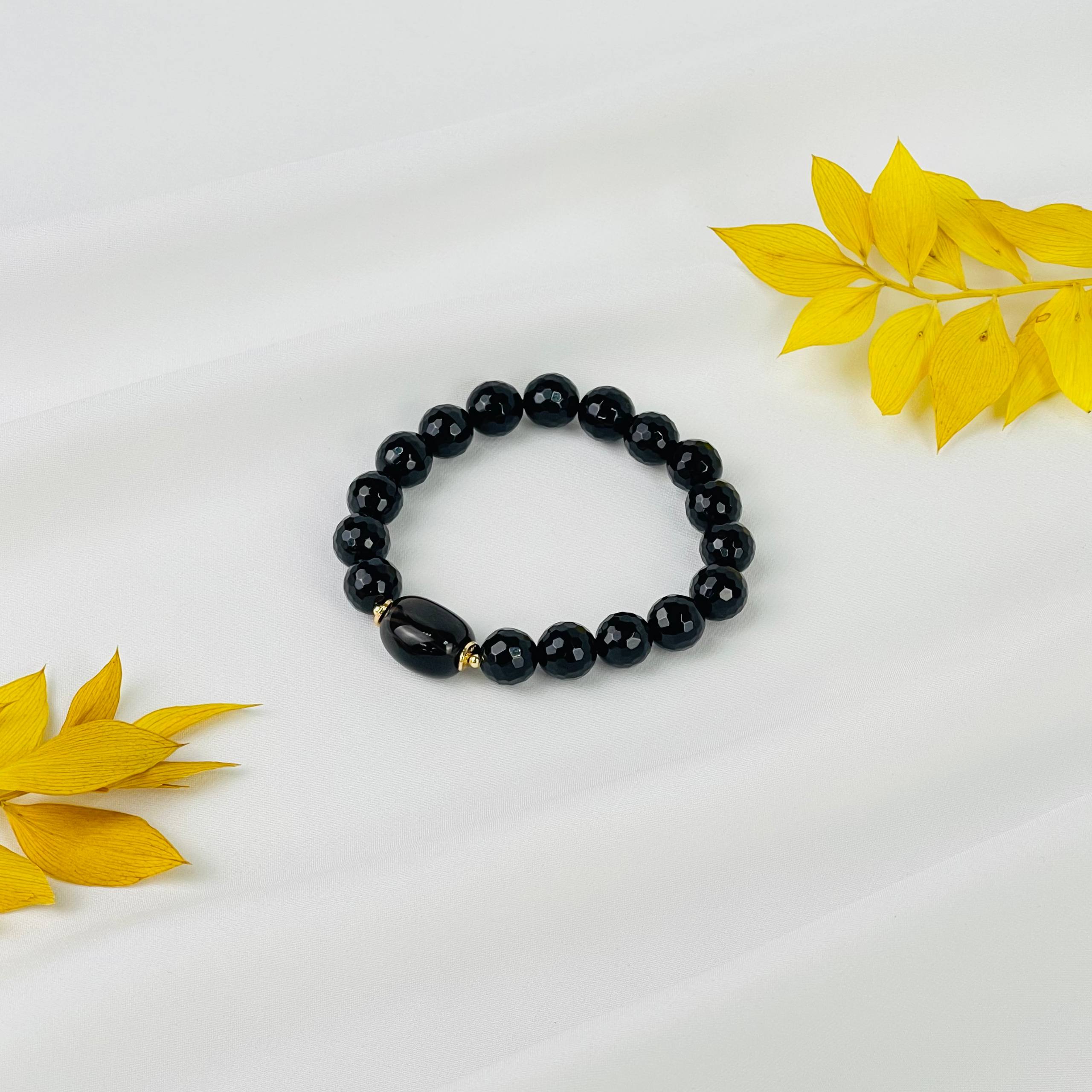 Браслет из черного Агата и Раухтопаза - изображение товара №2