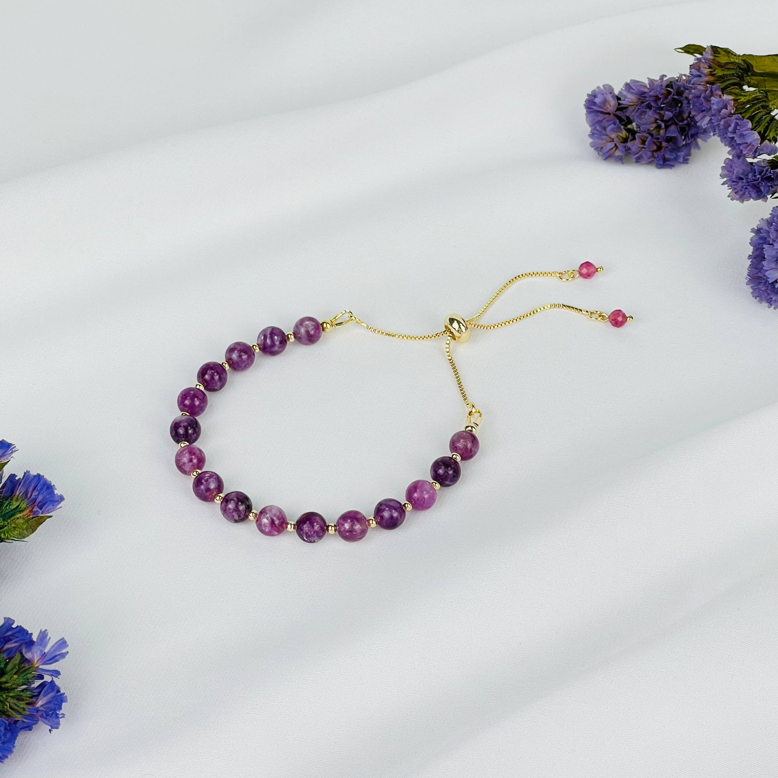 Браслет регулируемый из Лепидолита - изображение товара №0