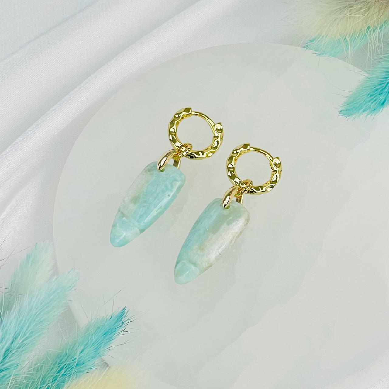 Серьги из карибского Кальцита - изображение товара №2