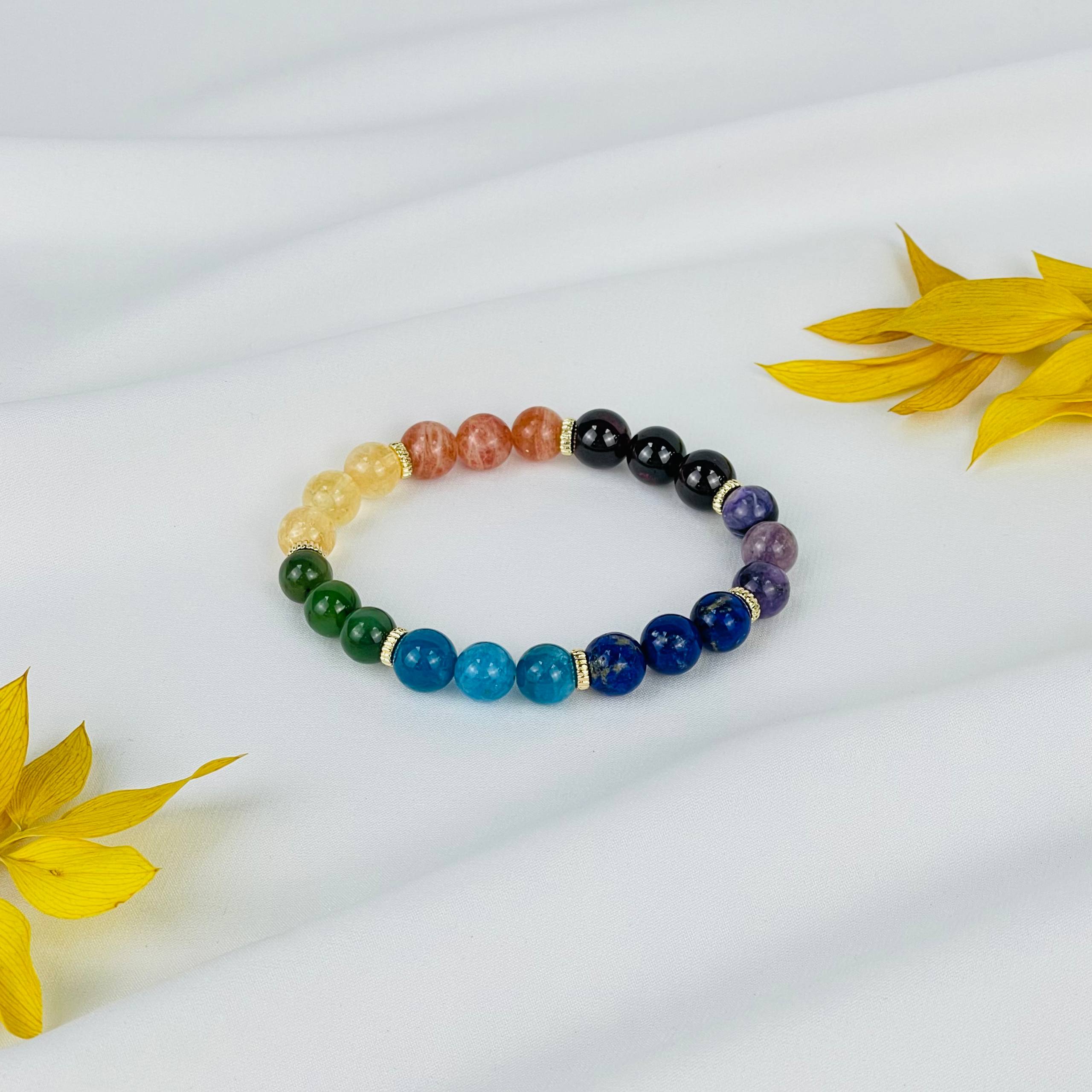 Браслет 7 чакр из Самоцветов - изображение товара №1