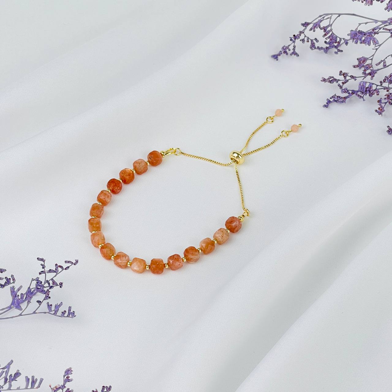 Браслет регулируемый из Солнечного камня - изображение товара №1